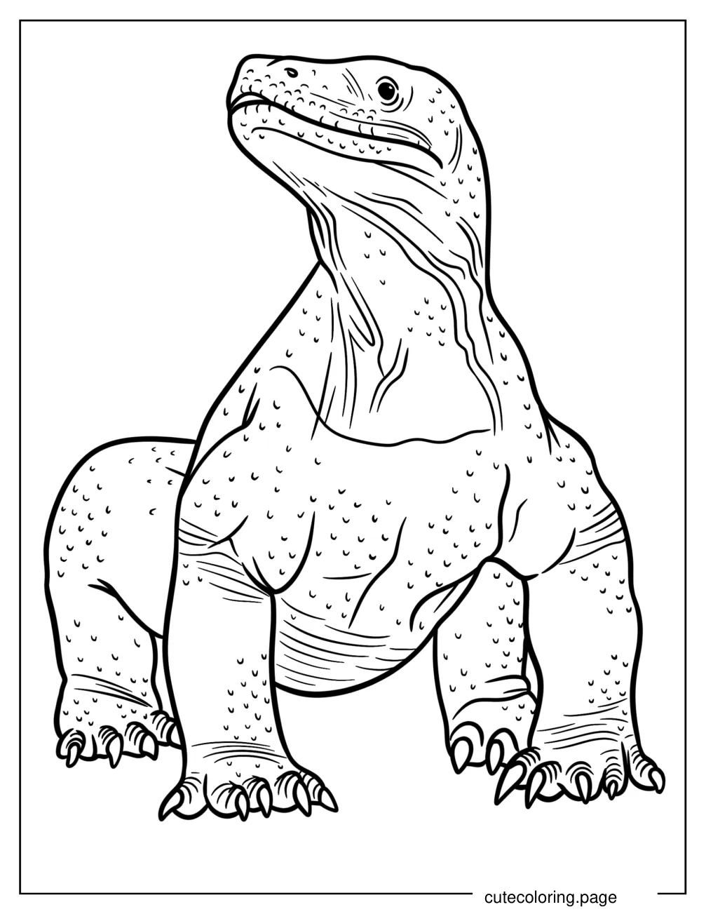 Detailed Komodo Dragon Coloring Page coloring page