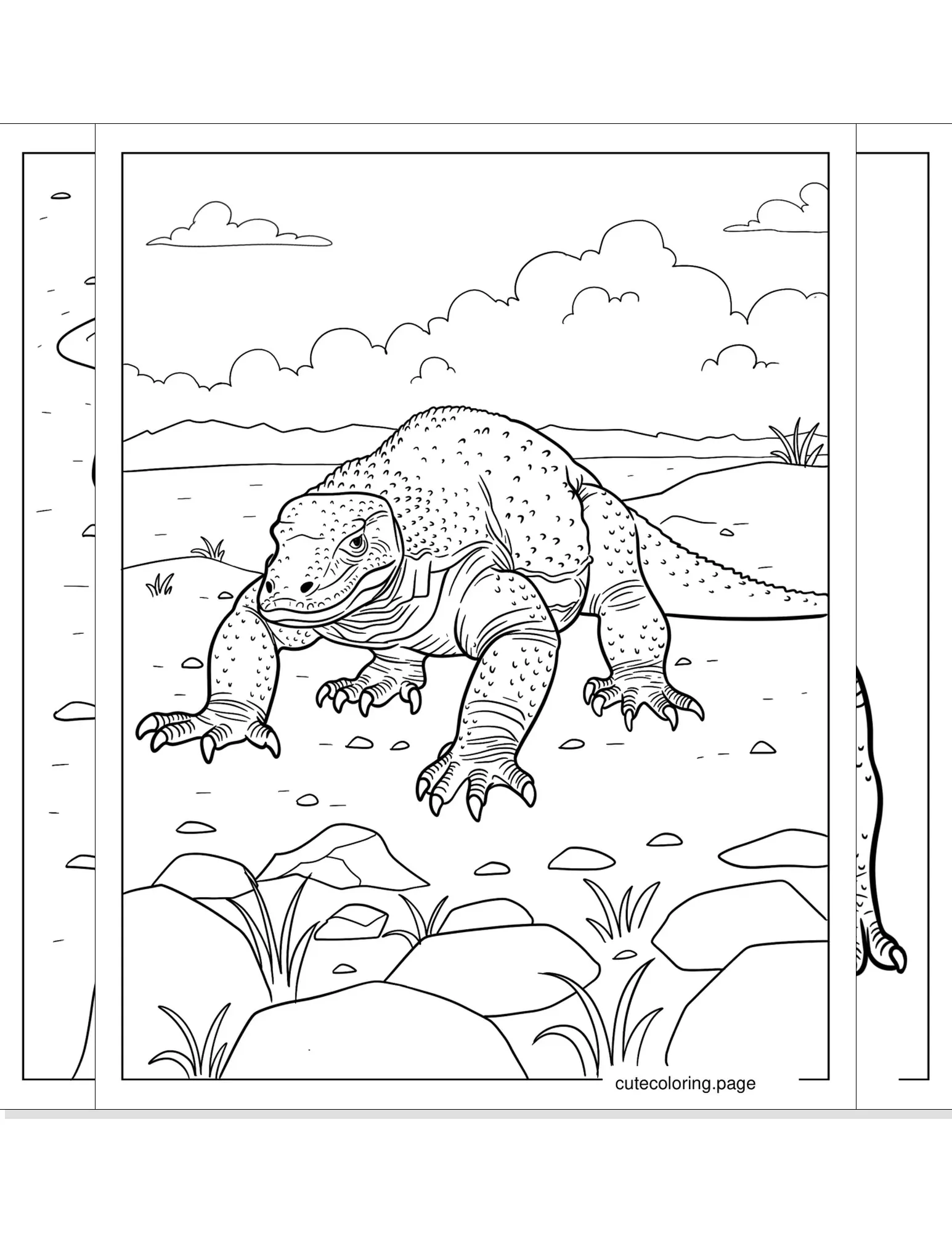 komodo dragon coloring pages coloring page