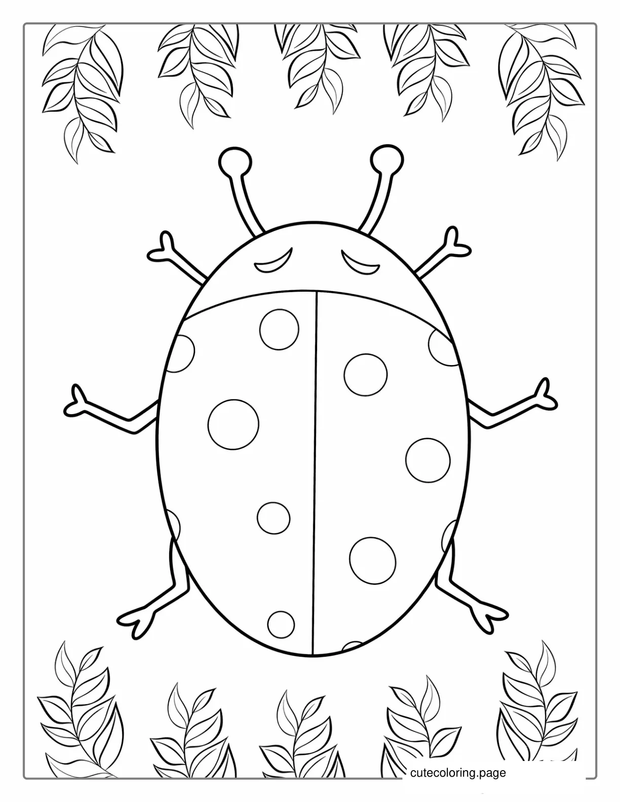 Outline Of a Ladybug Insect To Color coloring page