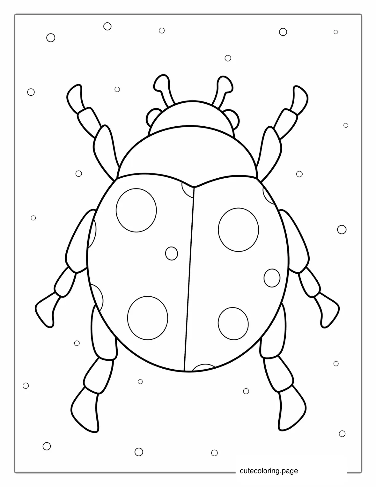 Realistic Ladybug Insect Coloring Sheet coloring page