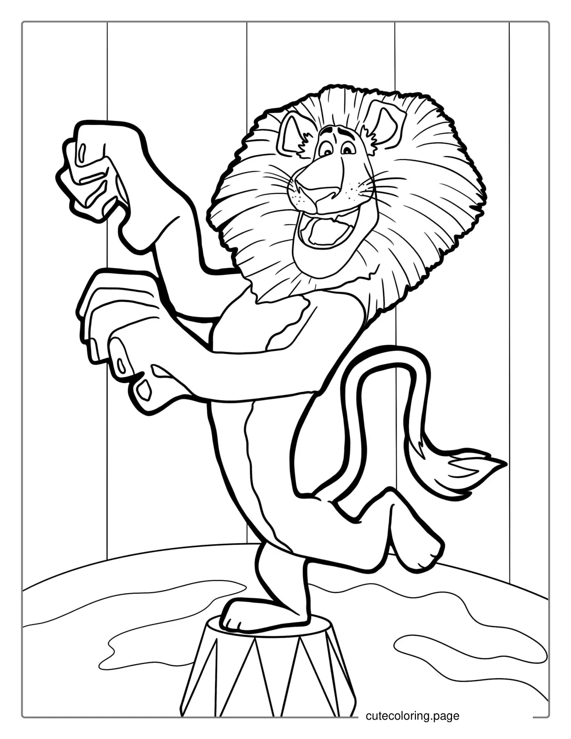 Alex The Lion Roaring Coloring coloring page