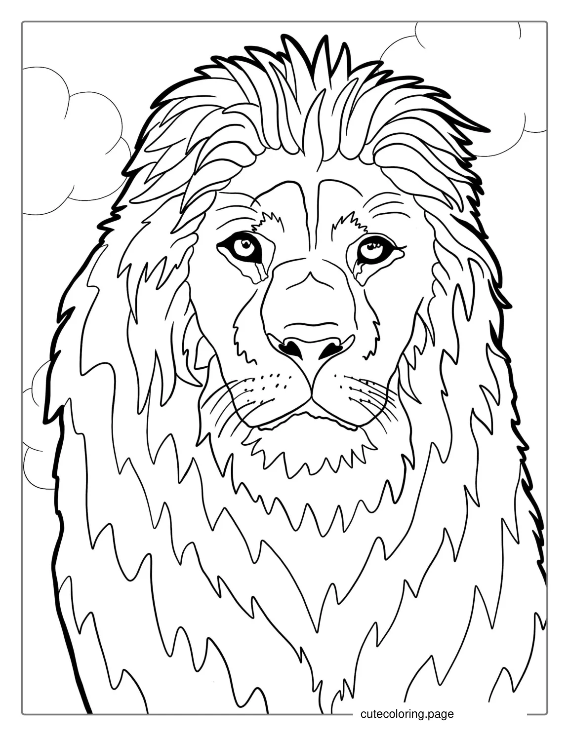 Lion_s Mane Coloring Page coloring page