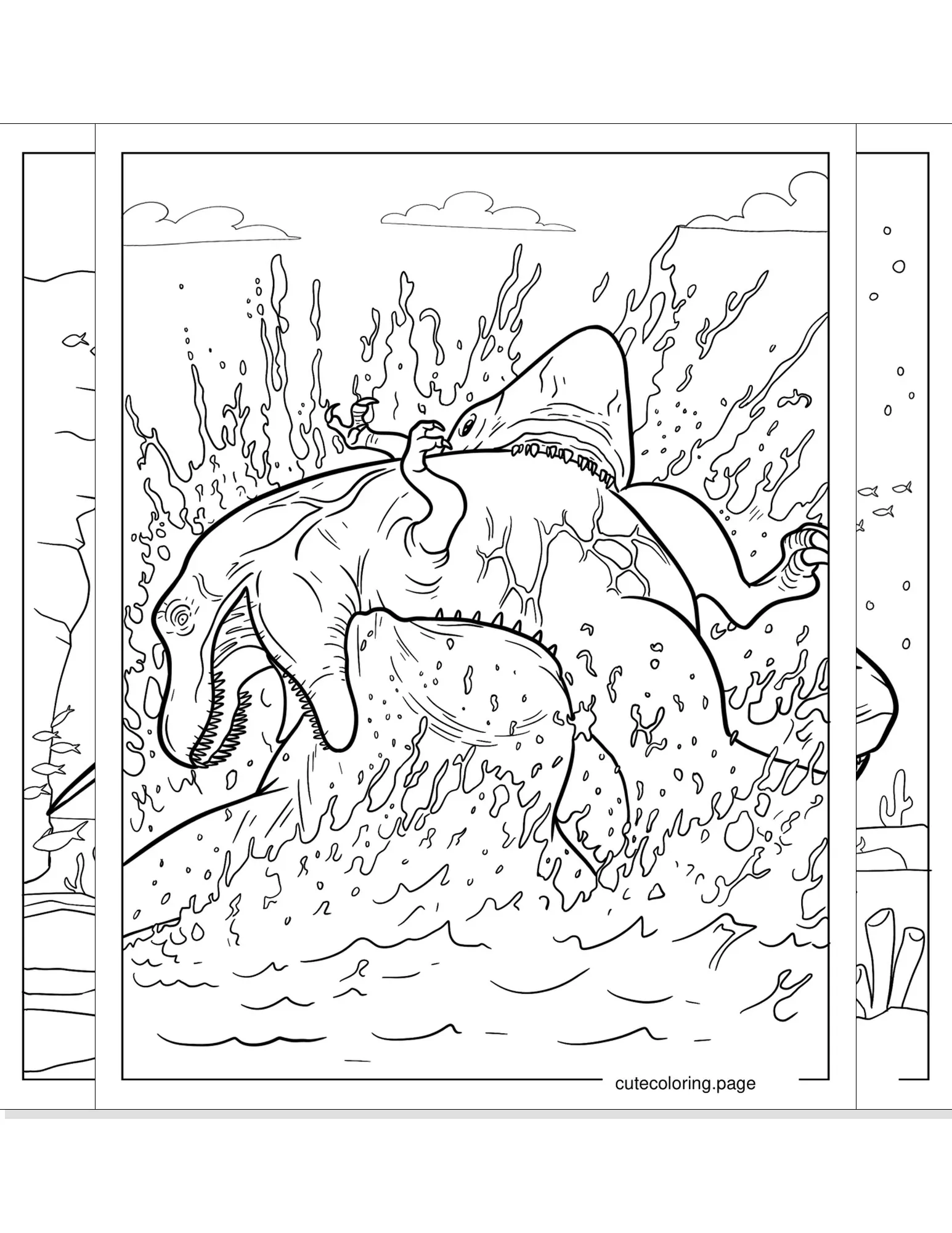 megalodon coloring pages coloring page