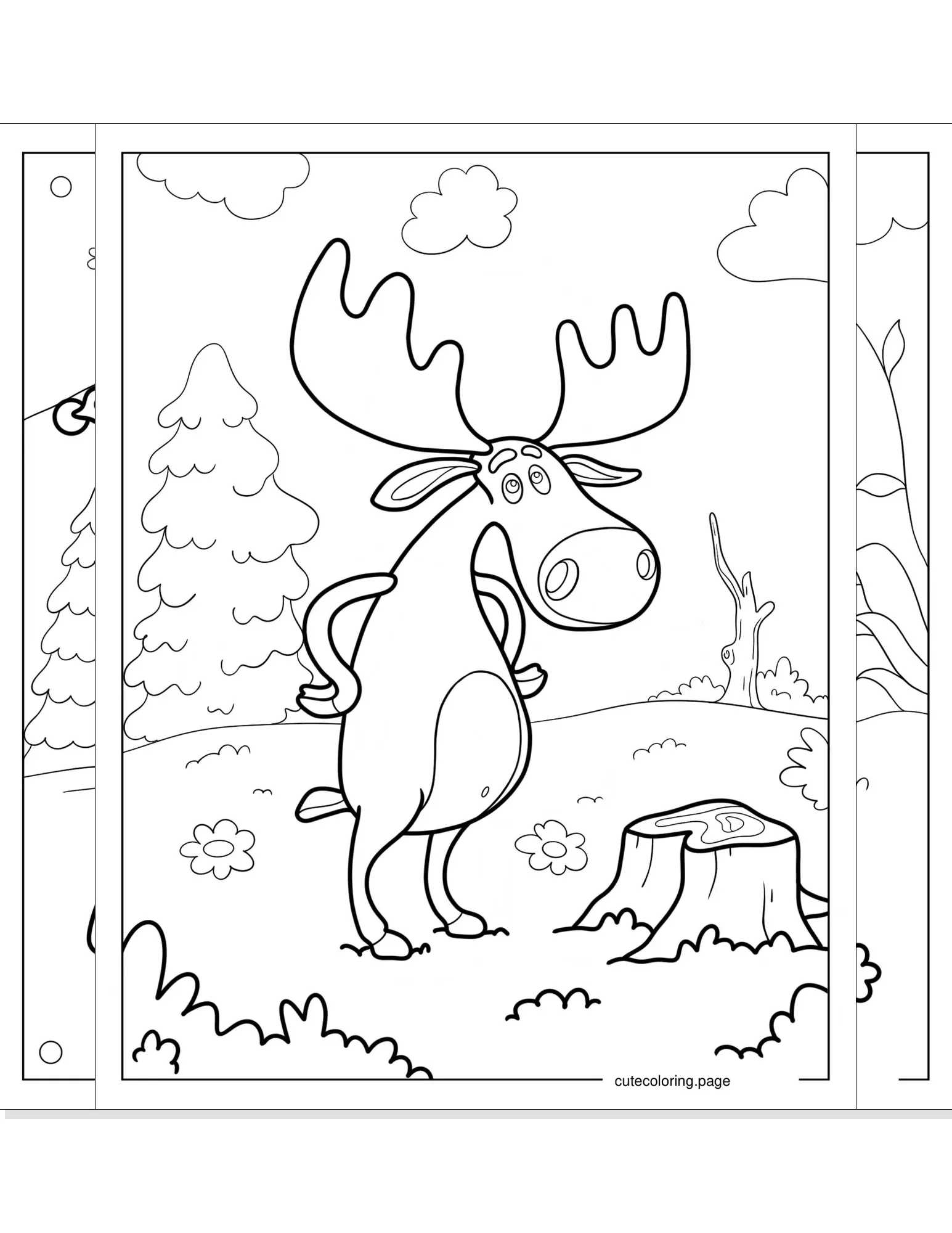 moose coloring pages coloring page