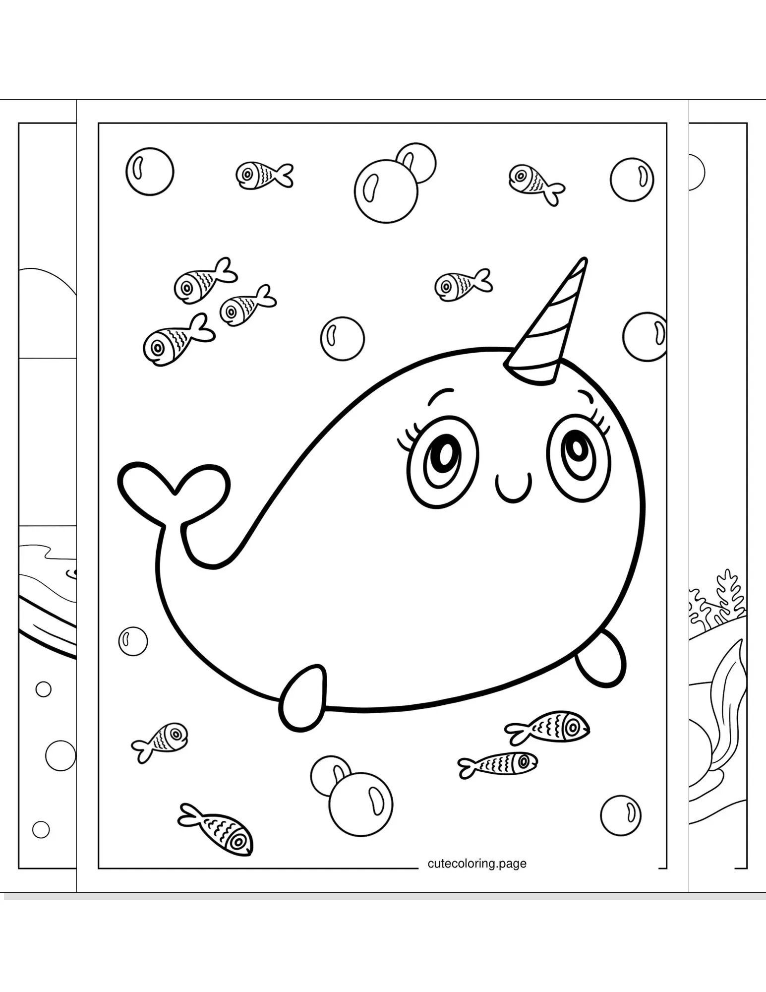 narwhal coloring pages coloring page