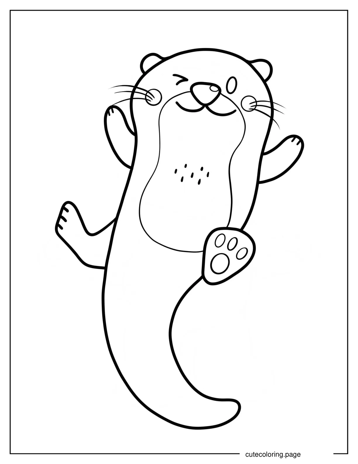 Small Otter With Long Tail Coloring Sheet coloring page