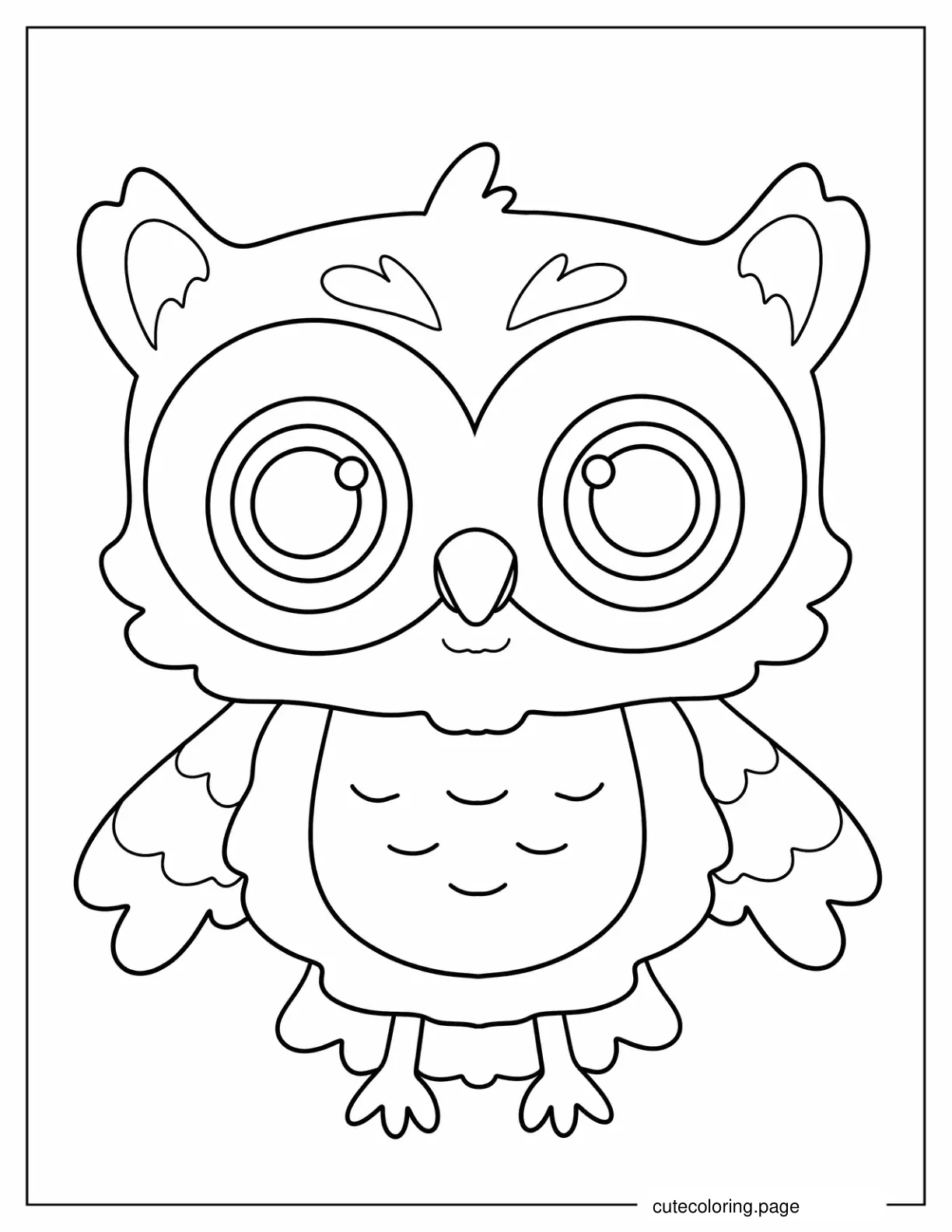 Coloring Sheet Of Baby Owl To Color coloring page