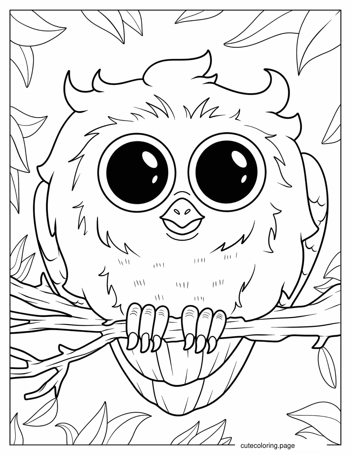 Cute Kawaii Owl coloring page