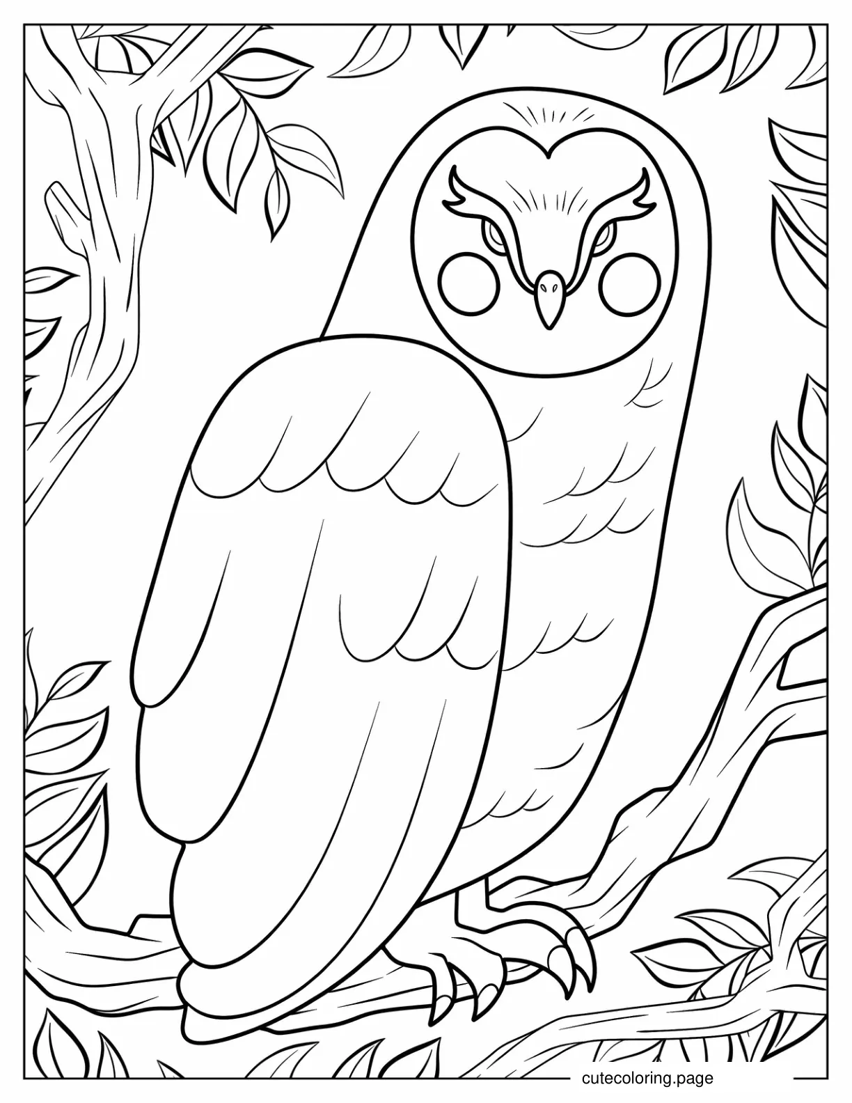 Great Grey Owl To Color coloring page