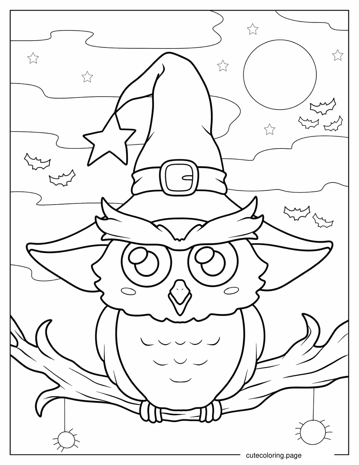 Halloween Owl Coloring Page coloring page