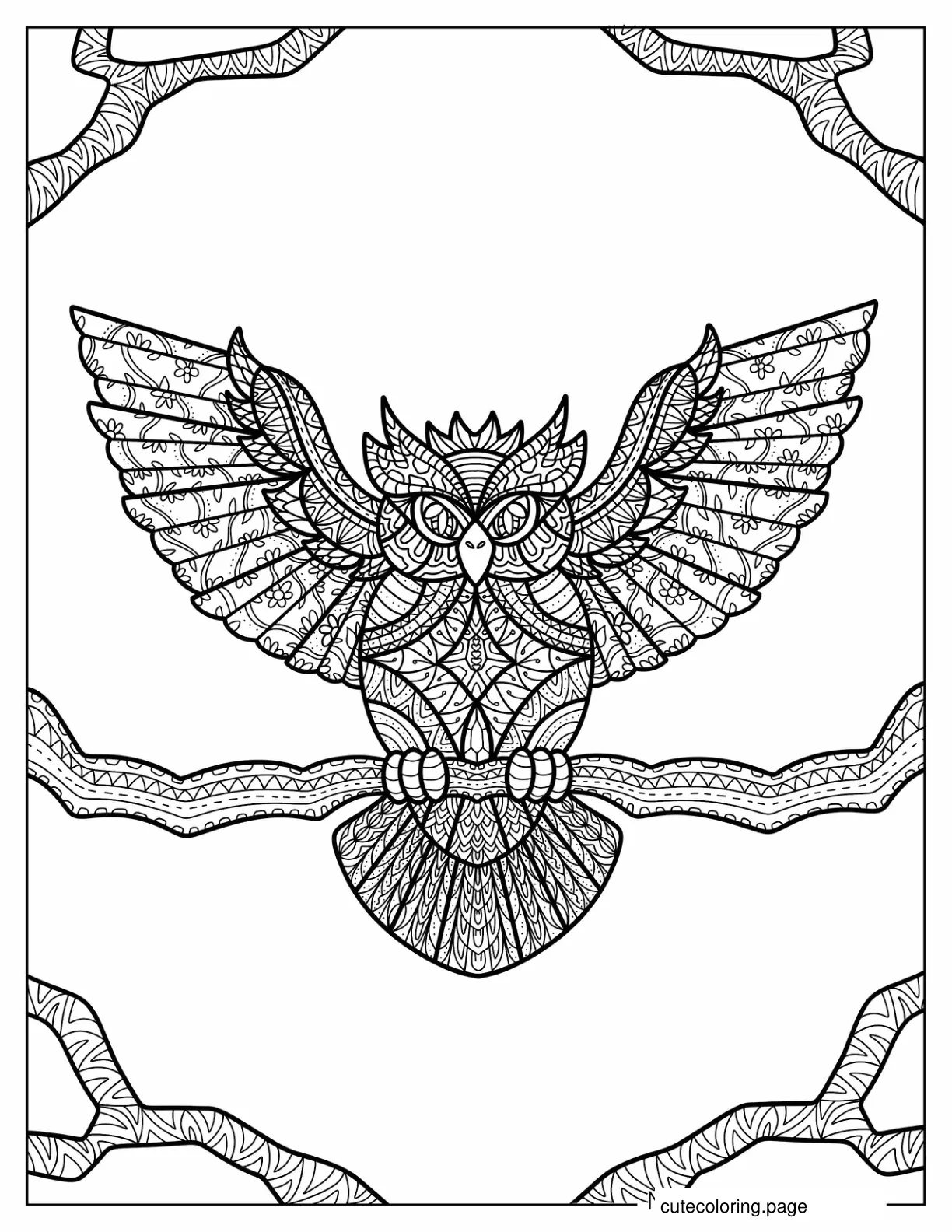 Mandala Owl Coloring Page coloring page