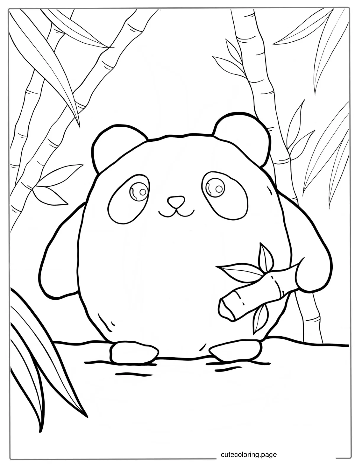 Adorable Cartoon Panda Coloring Sheet coloring page