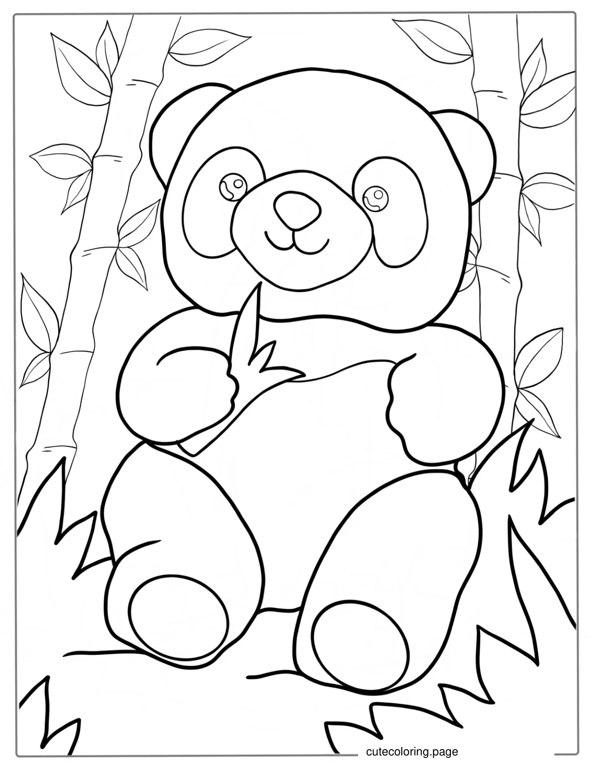 Easy Outline Of Panda To Color coloring page