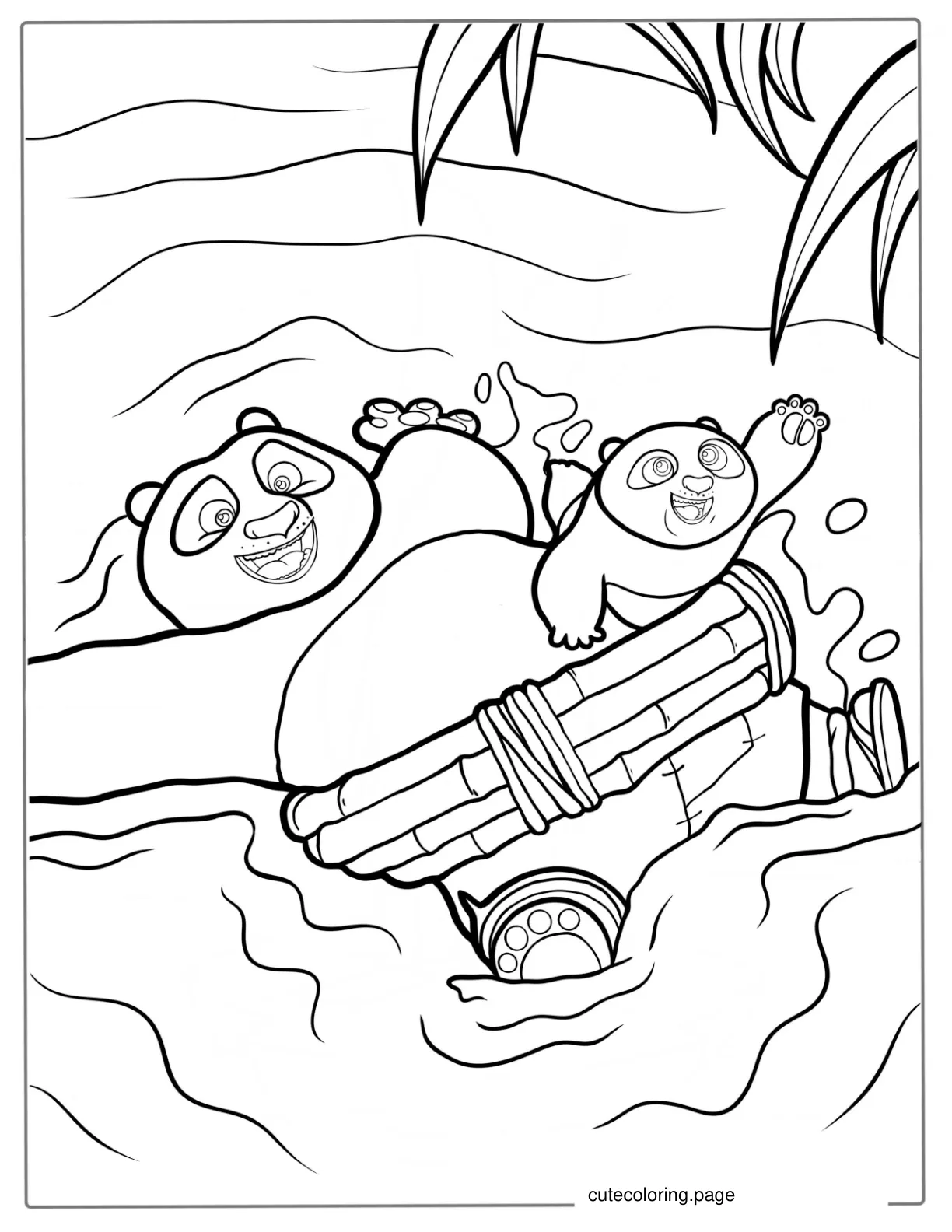 Kung Fu Panda Coloring Sheet For Kids coloring page