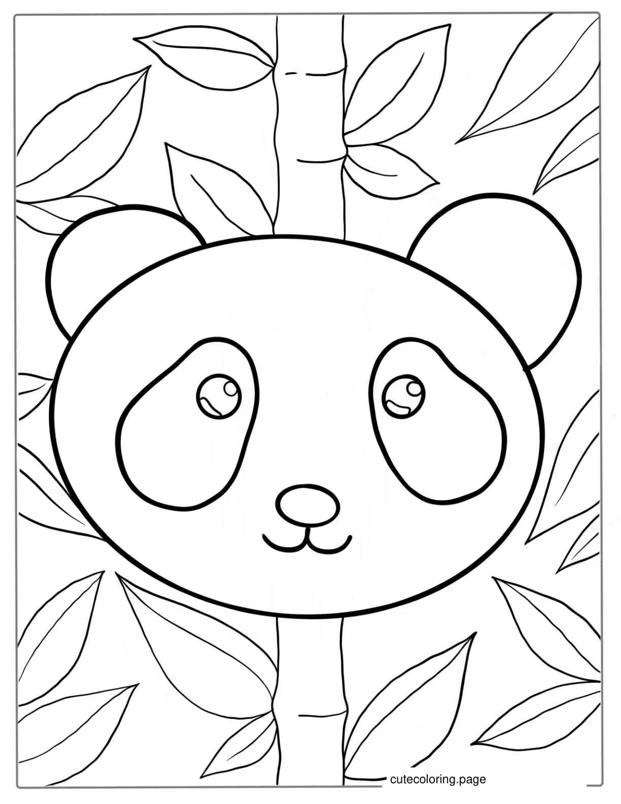 Outline Of Panda Face Coloring Page coloring page