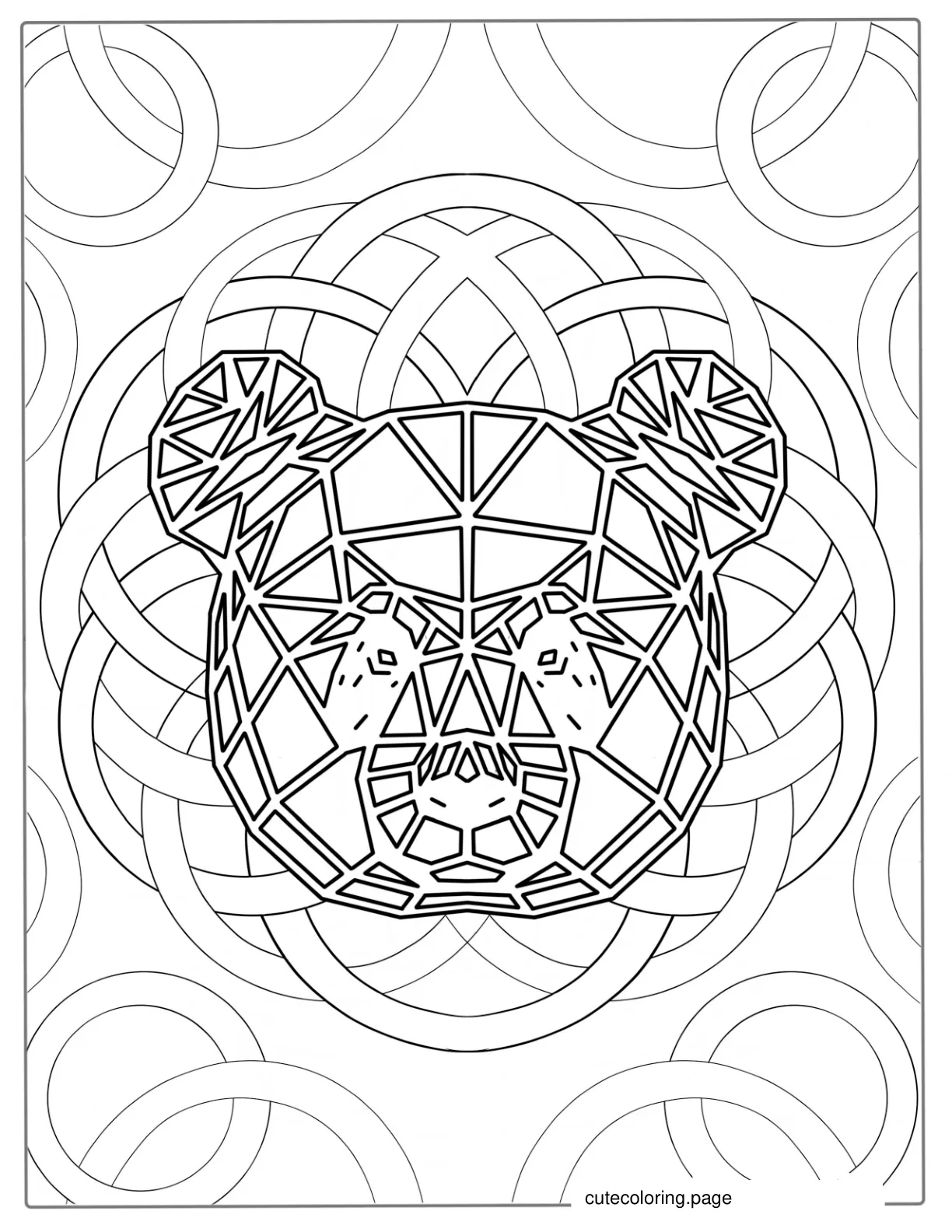 Panda Mandala Coloring Page For Adults coloring page