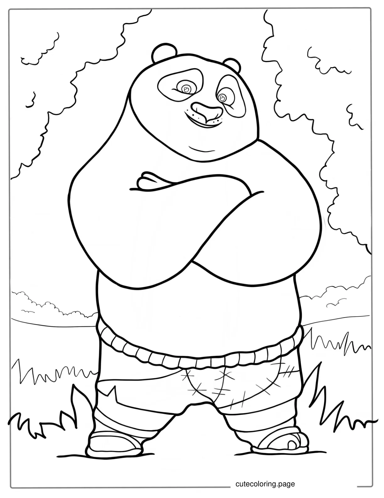 Po The Panda Coloring Page Foe Kids coloring page