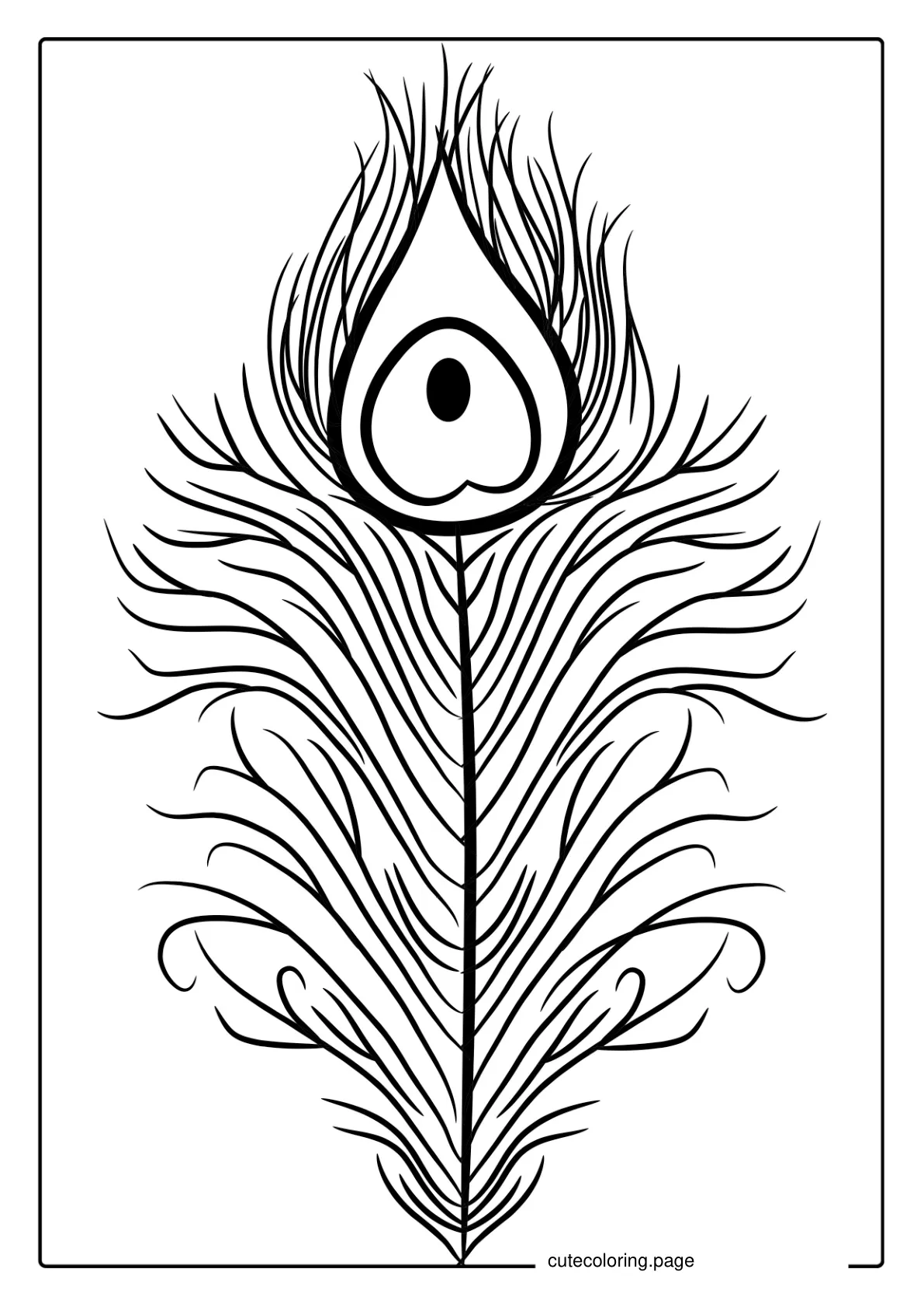 Feather Of Peacock Coloring Page coloring page