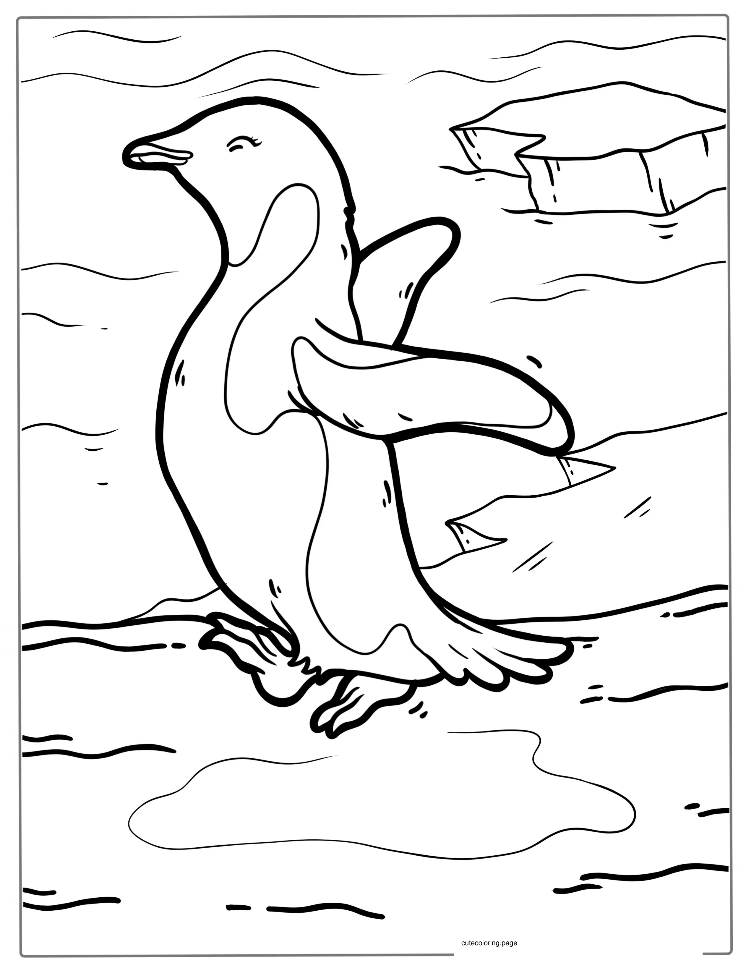 Adelie Penguin Coloring Page coloring page