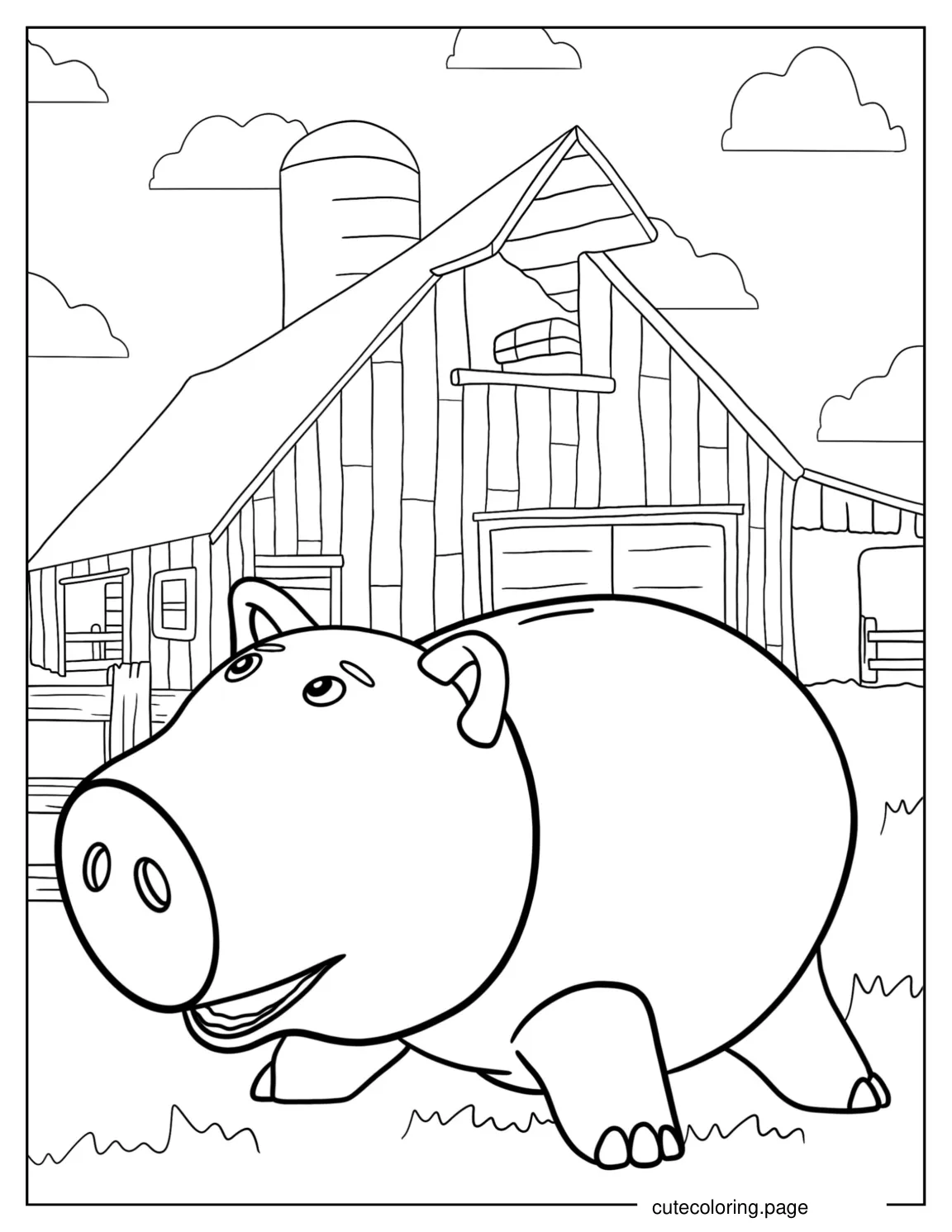 Hamm The Pig From Toy Story To Color coloring page