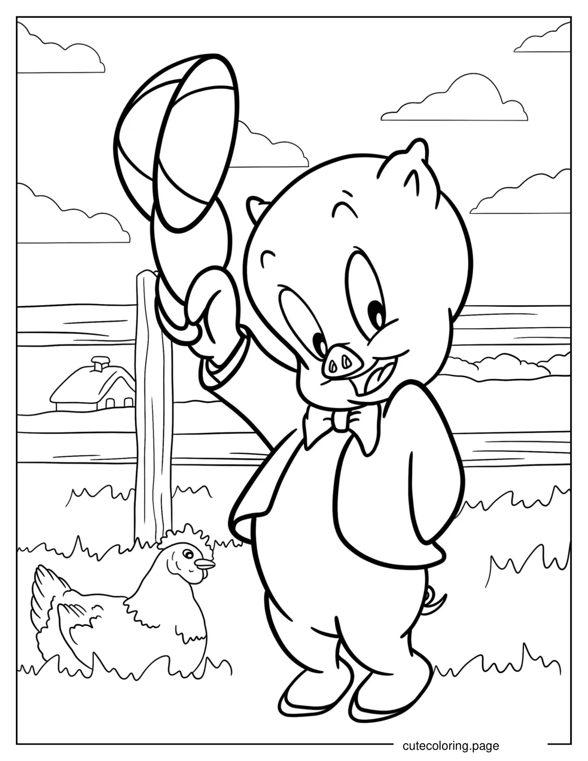 Porky Pig Coloring Sheet coloring page