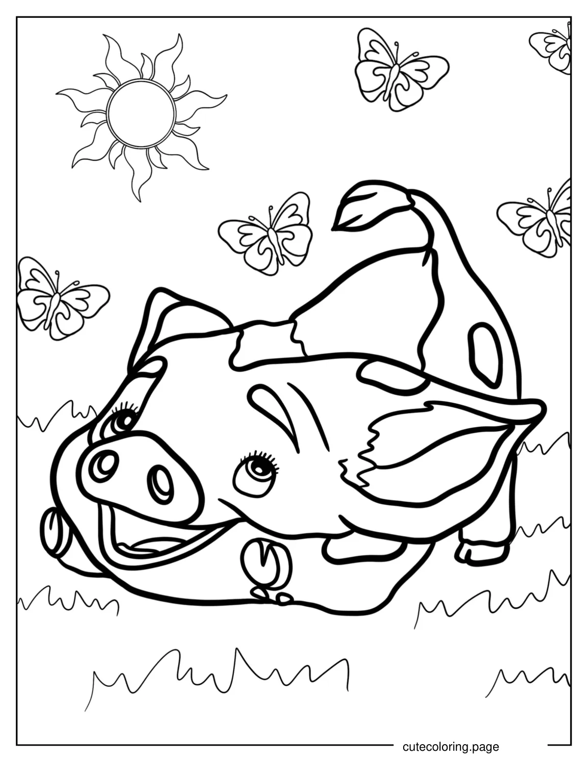 Pua Pig From Moana coloring page