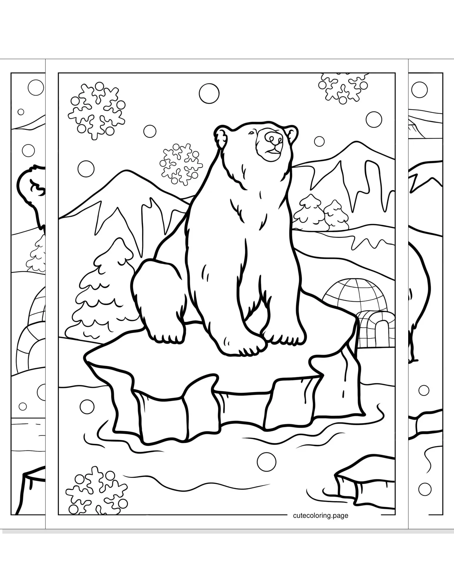 polar bear coloring pages coloring page