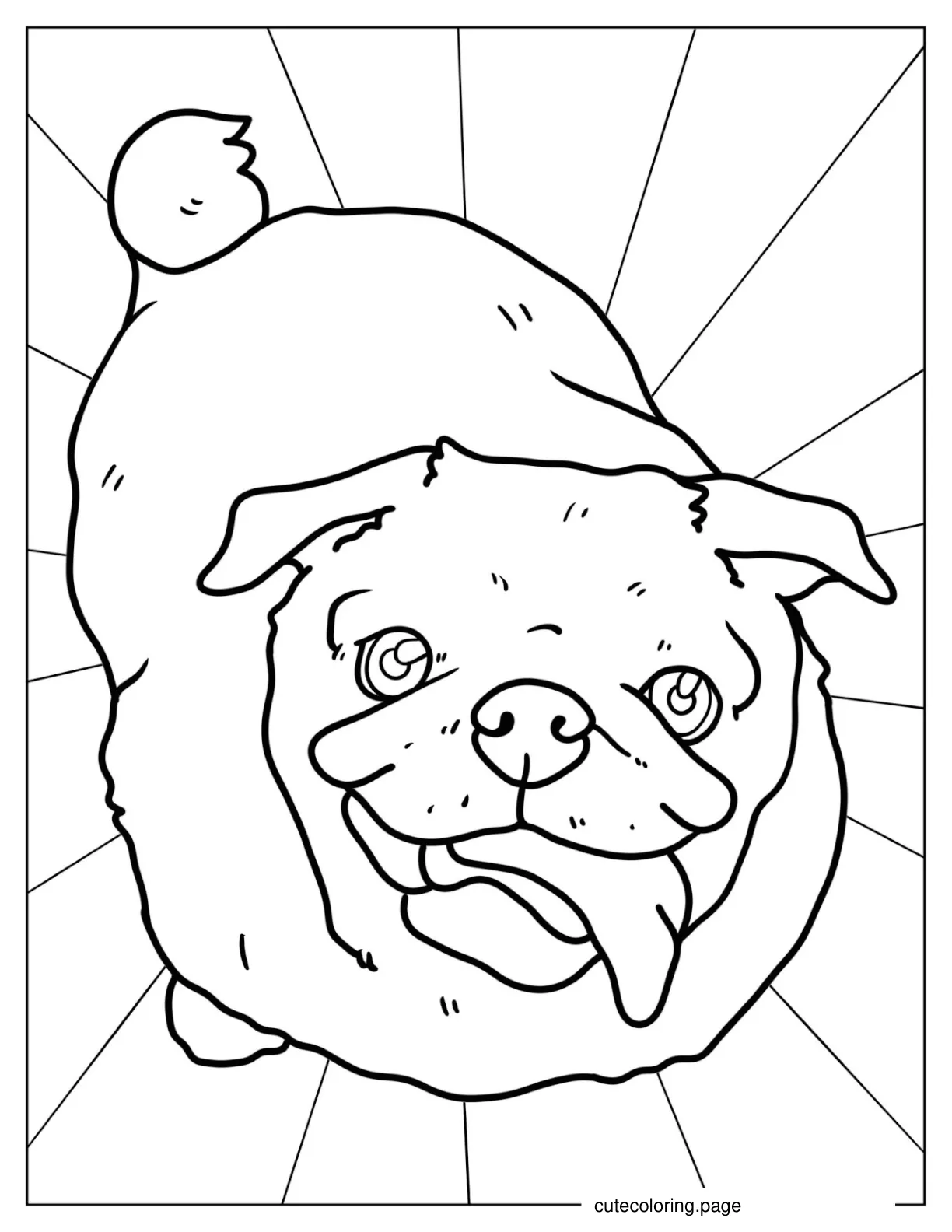 Pug Dog Begging For a Treat coloring page