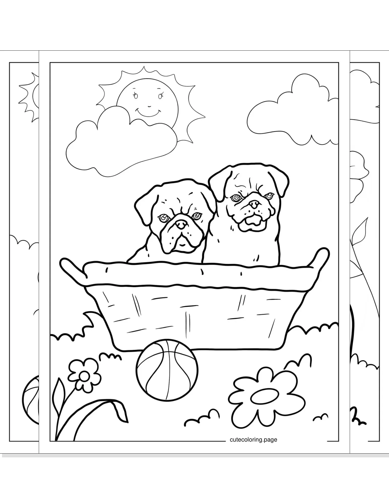 pug coloring pages coloring page