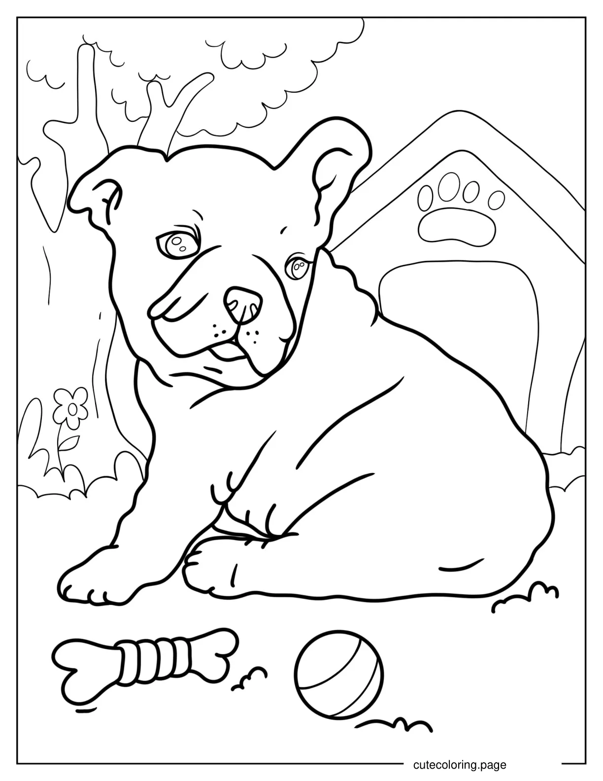 French Bulldog Puppy coloring page