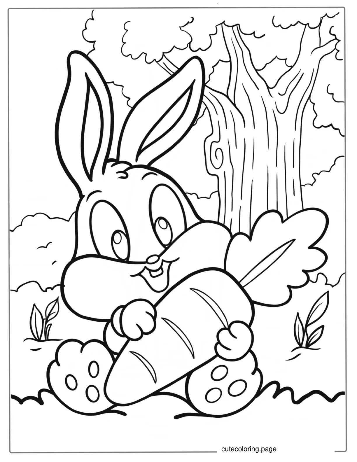 Cute Baby Bugs Bunny Coloring Page coloring page