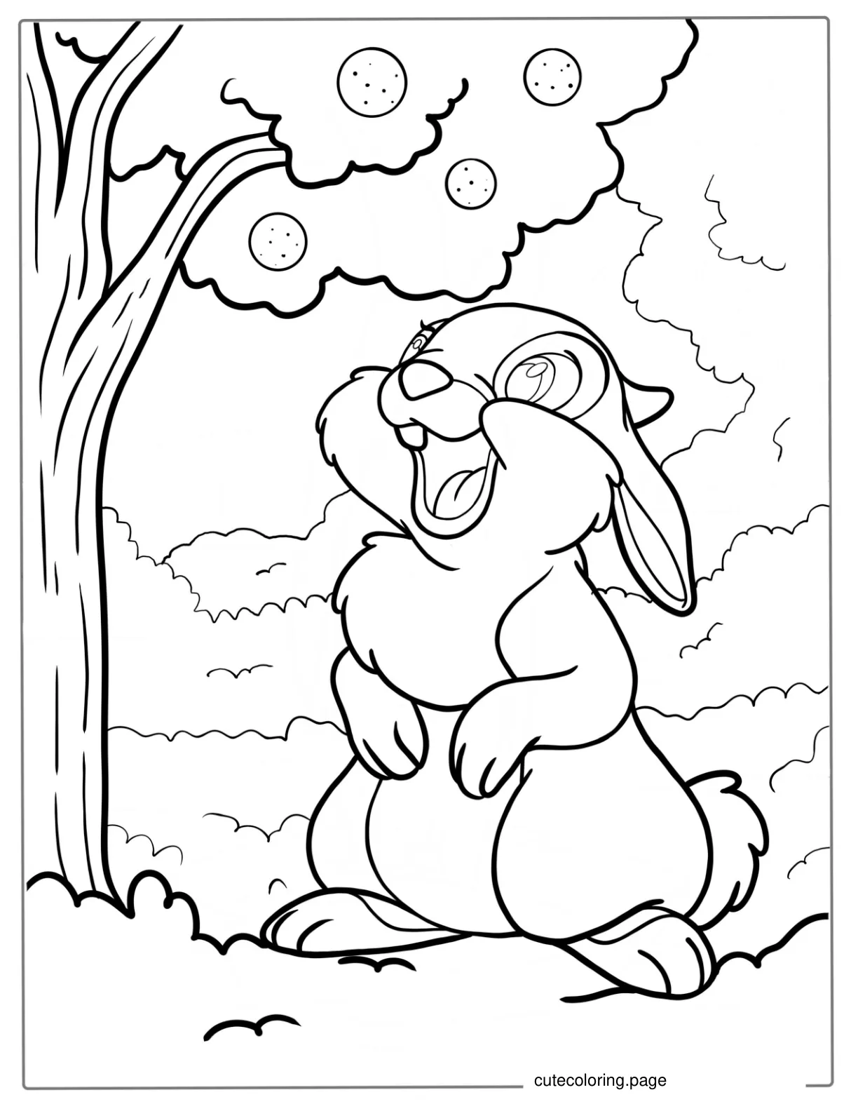 Thumper Rabbit Coloring Page For Preschoolers coloring page