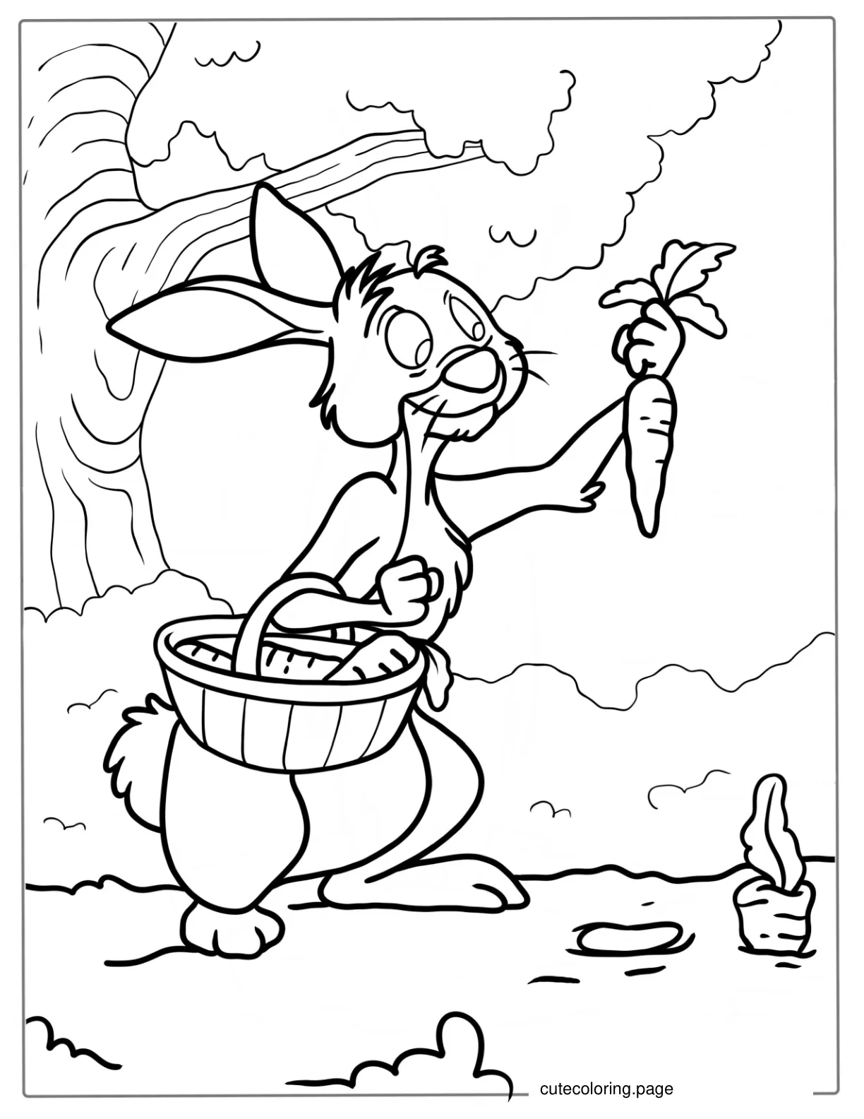 Winnie The Pooh Rabbit Coloring Sheet coloring page