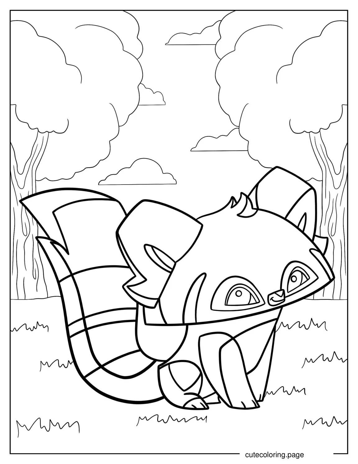 Animal Jam Red Panda To Color coloring page