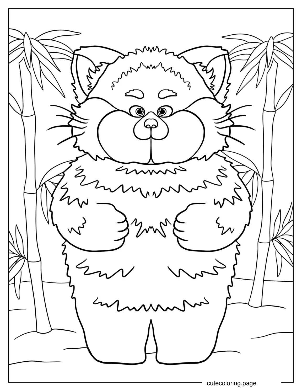 Meilin Lee Red Panda To Color coloring page