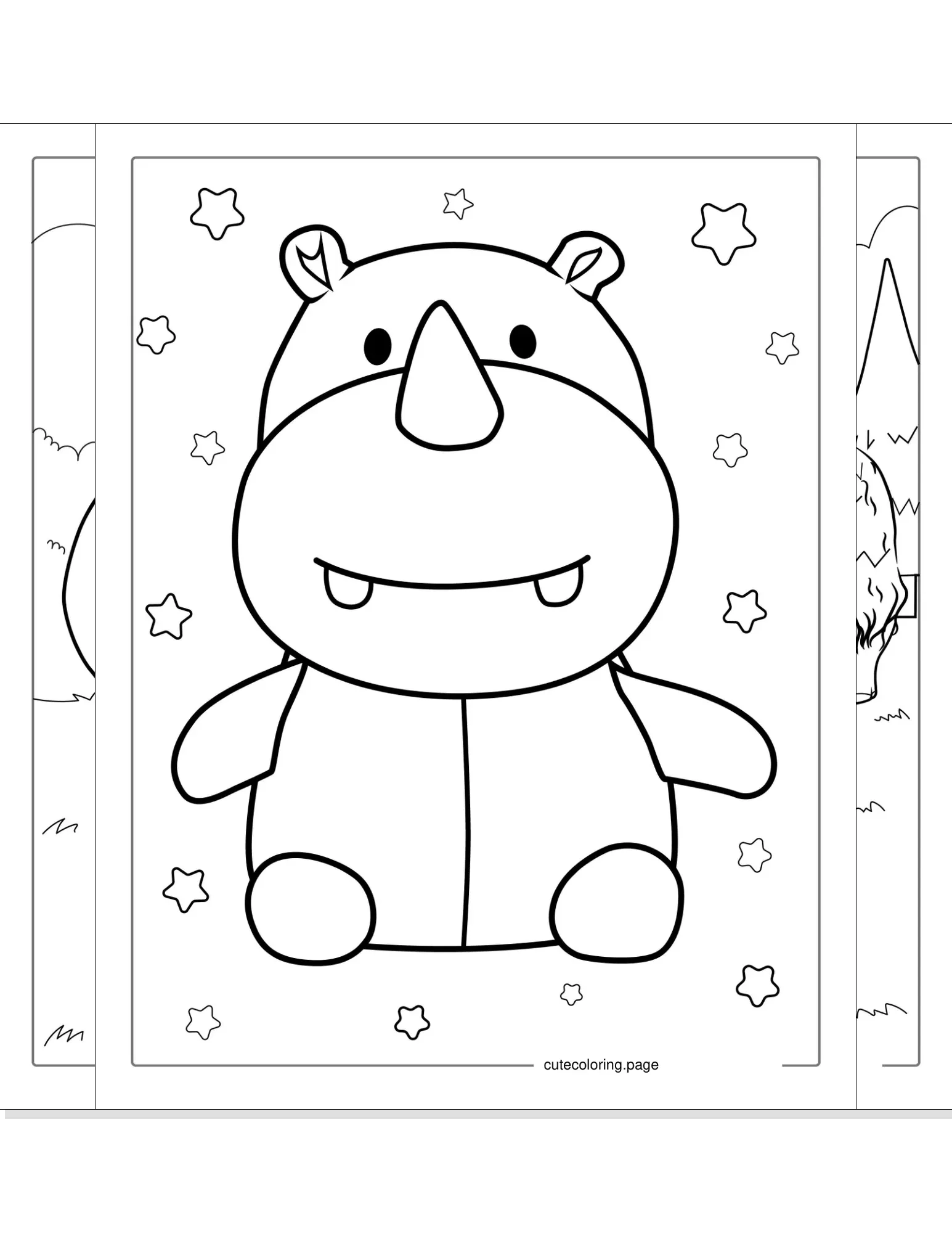 rhino coloring pages coloring page