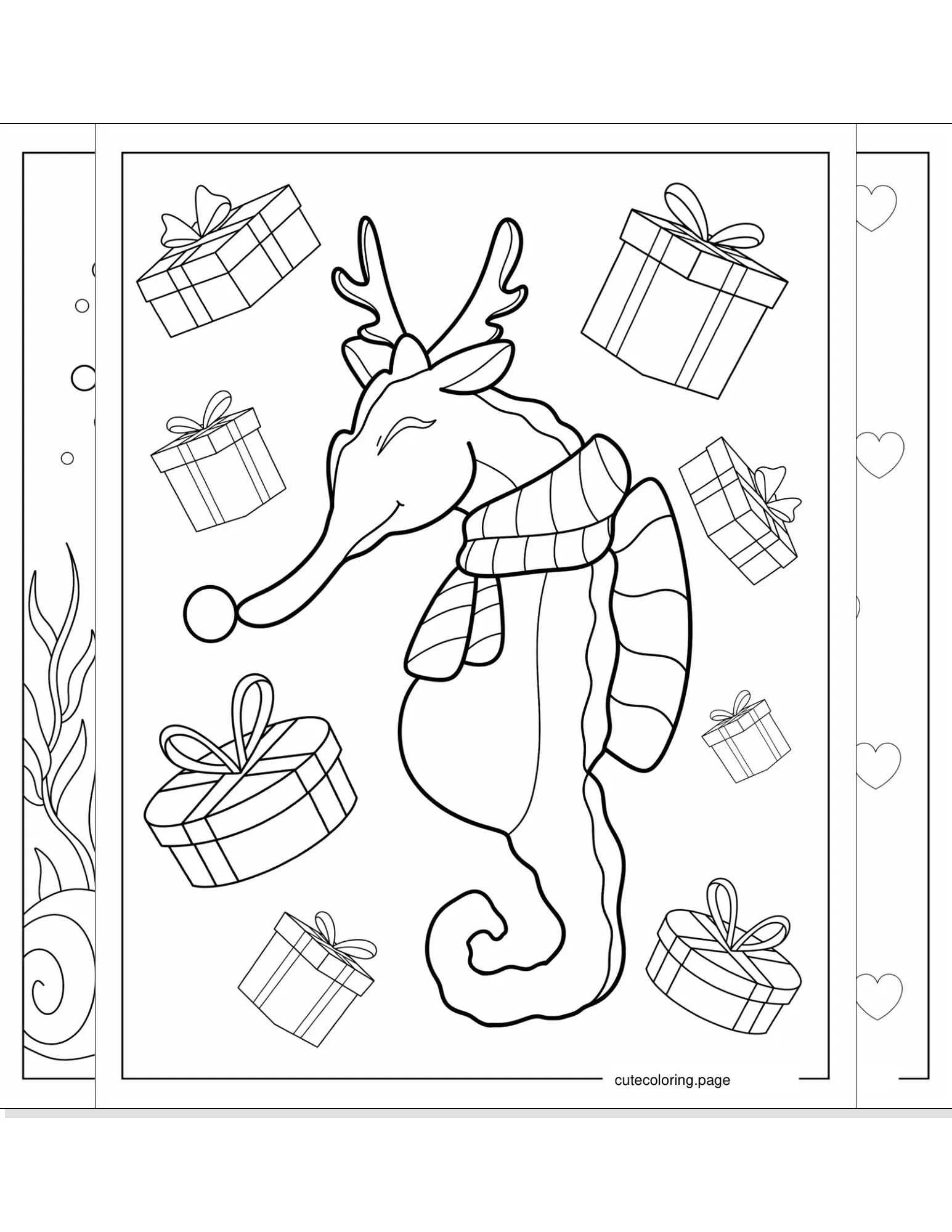 seahorse coloring pages coloring page