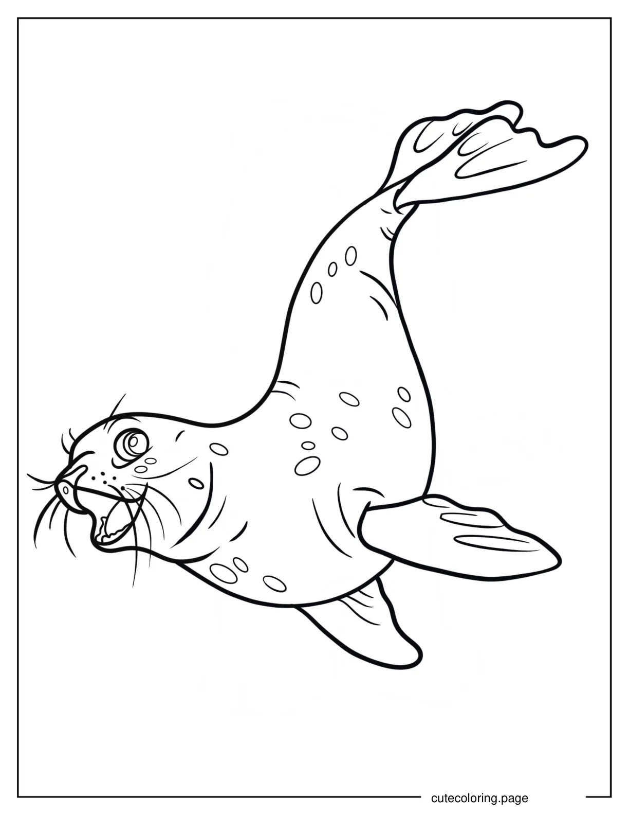 Easy Seal Outline Coloring Sheet coloring page