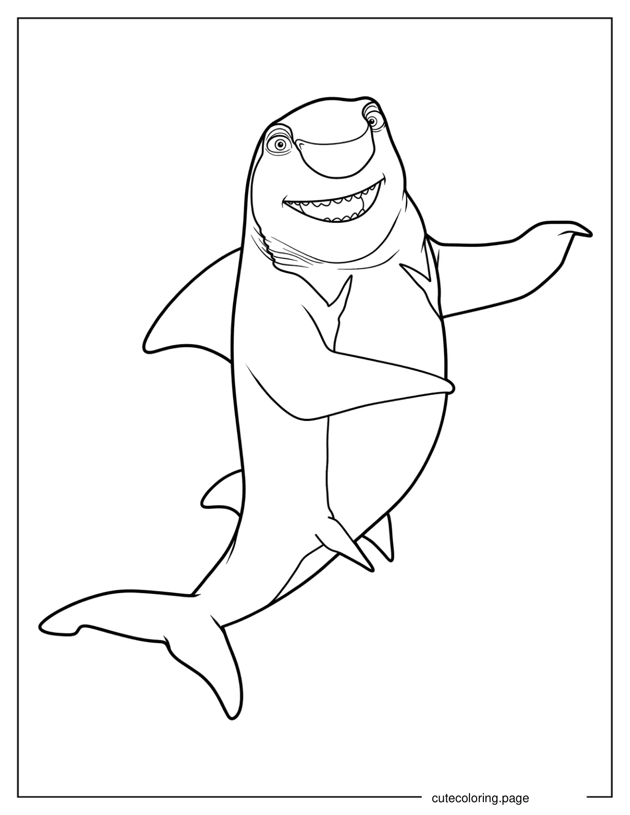 Shark Tale Lenny Coloring Page coloring page