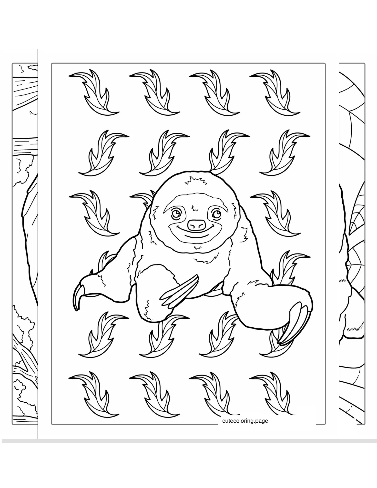 sloth coloring pages coloring page