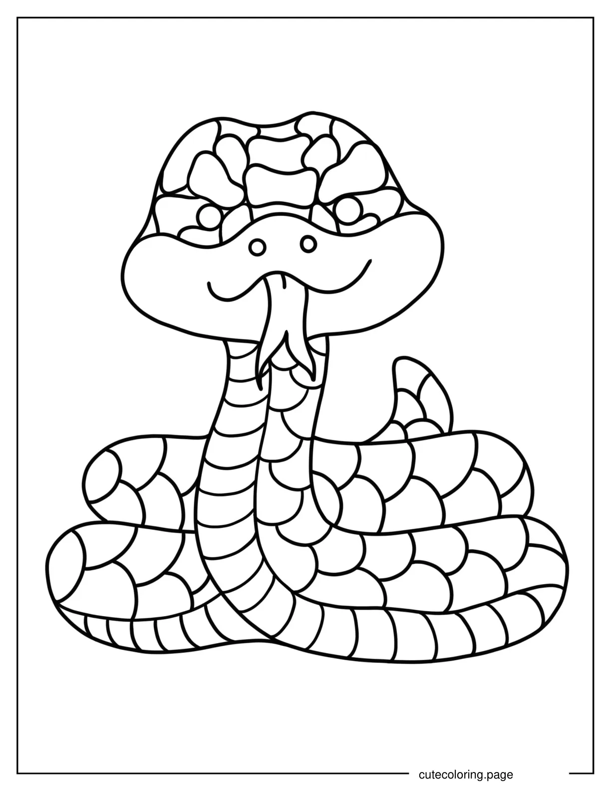 Simple Snake To Color For Kids coloring page