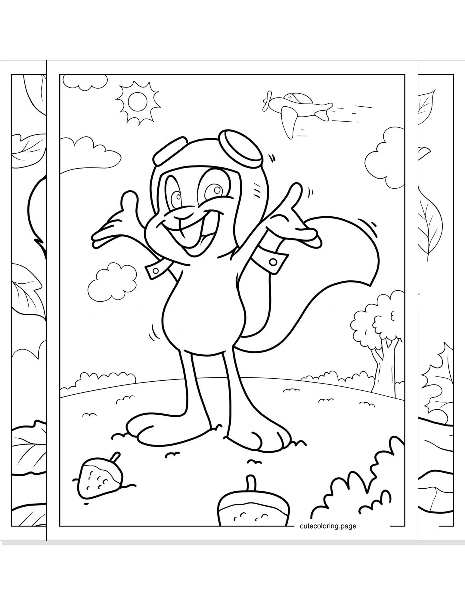 squirrel coloring pages coloring page