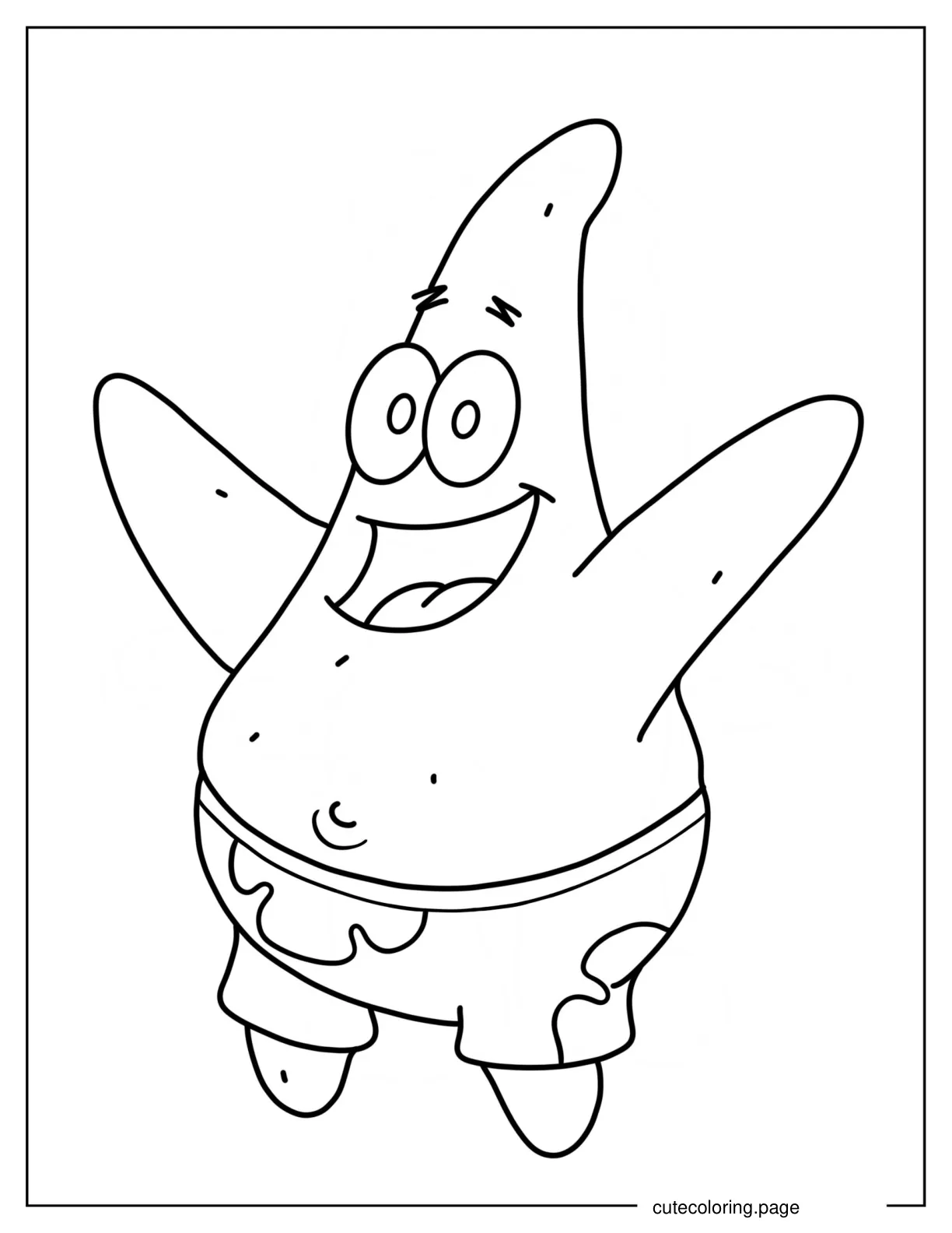 Patrick Star From SpongeBob coloring page