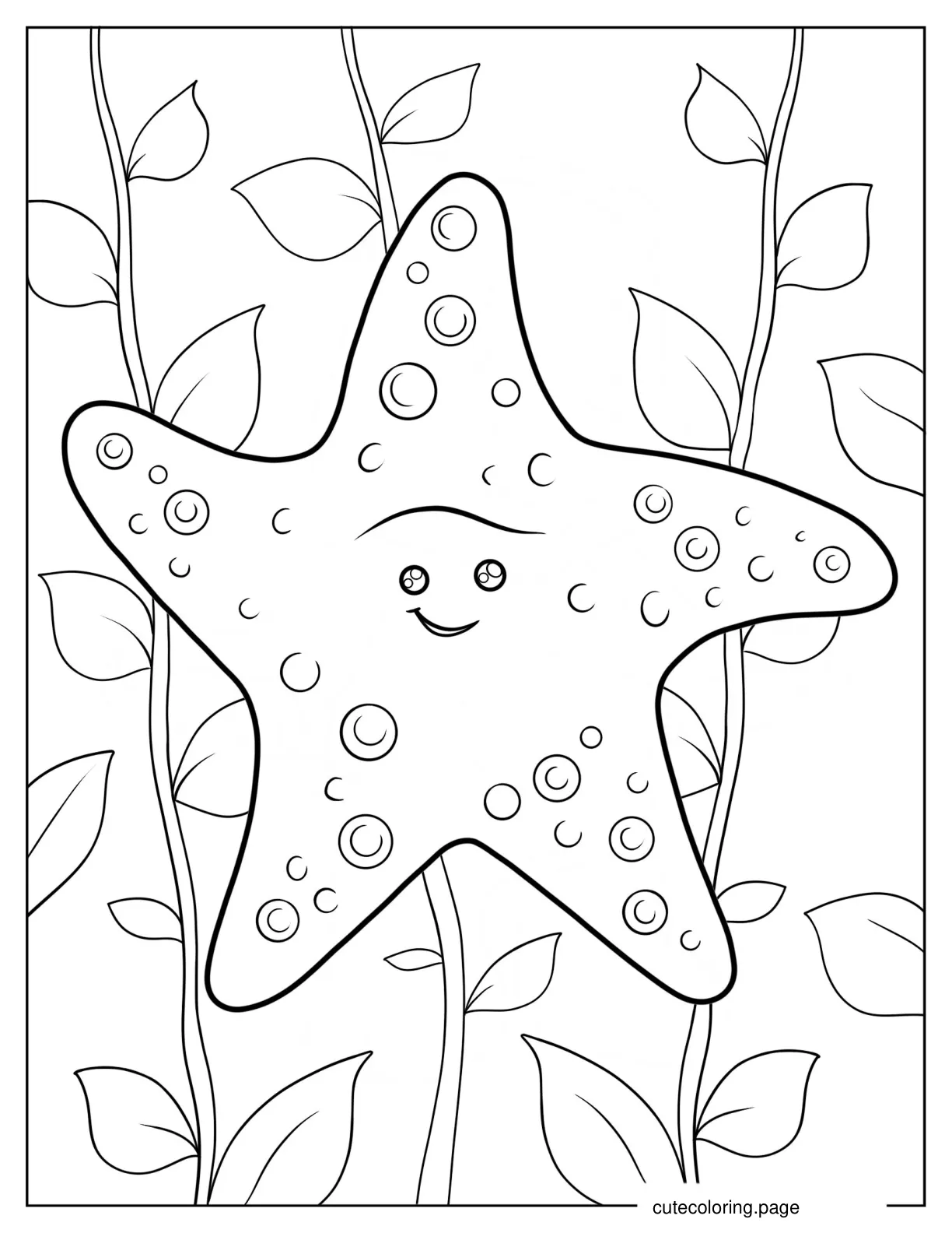 Peach Starfish From Finding Nemo coloring page