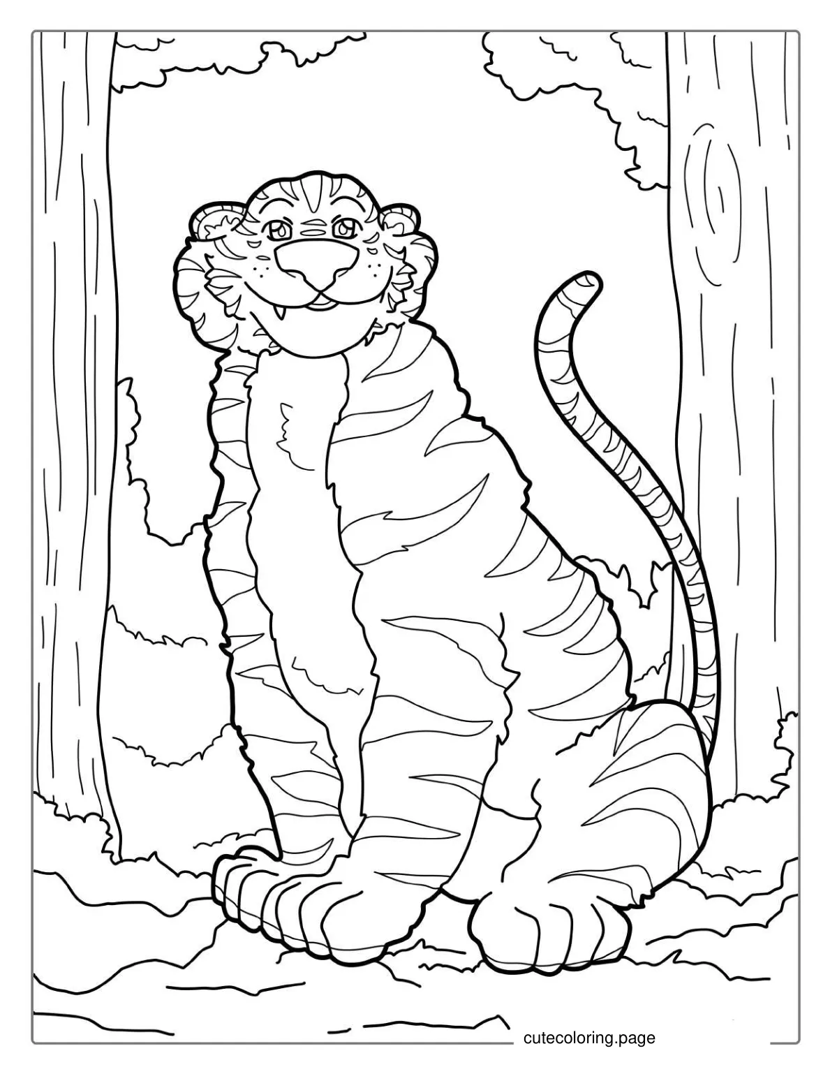 Rajah Tiger From Aladdin Coloring coloring page