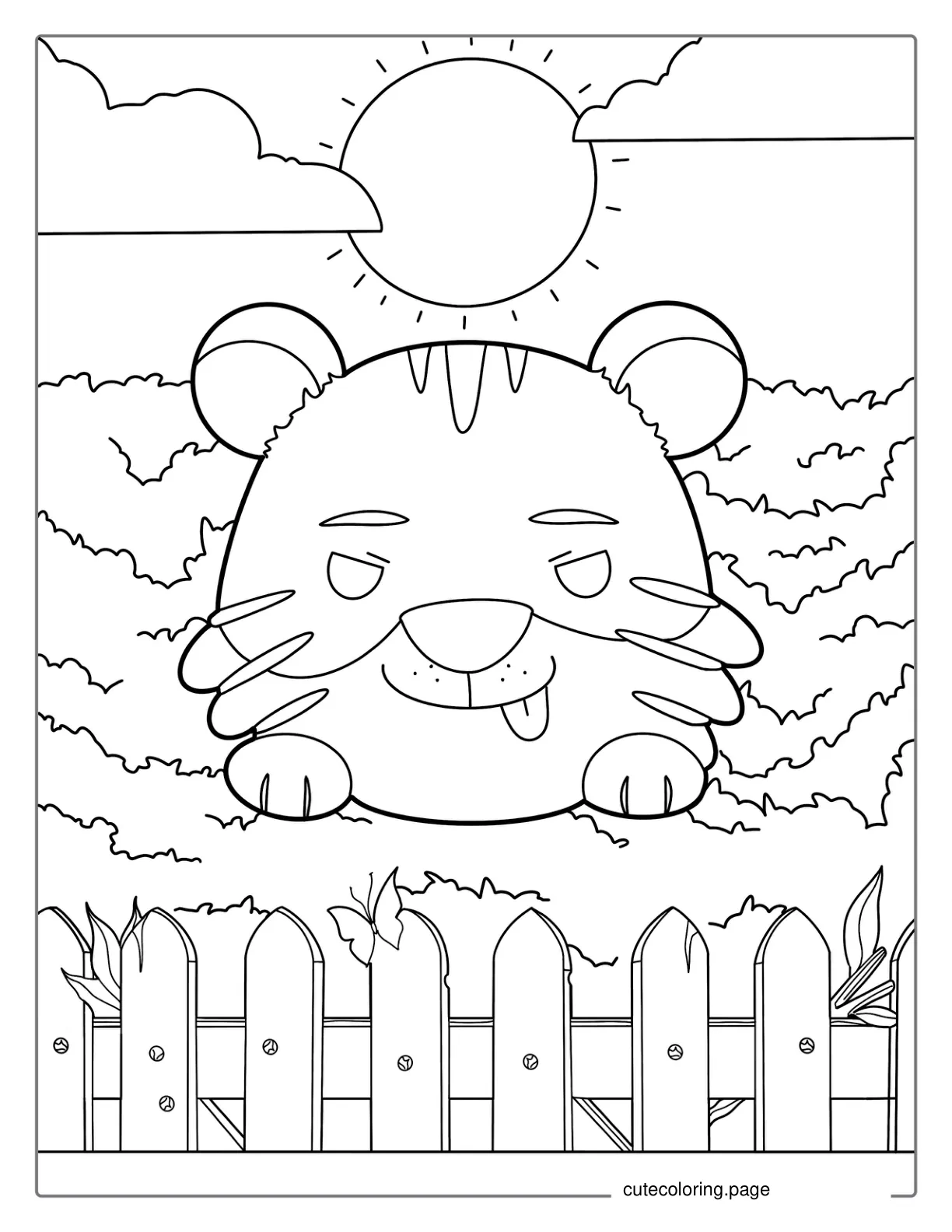 Simple Outline Of Tiger For Preschoolers coloring page