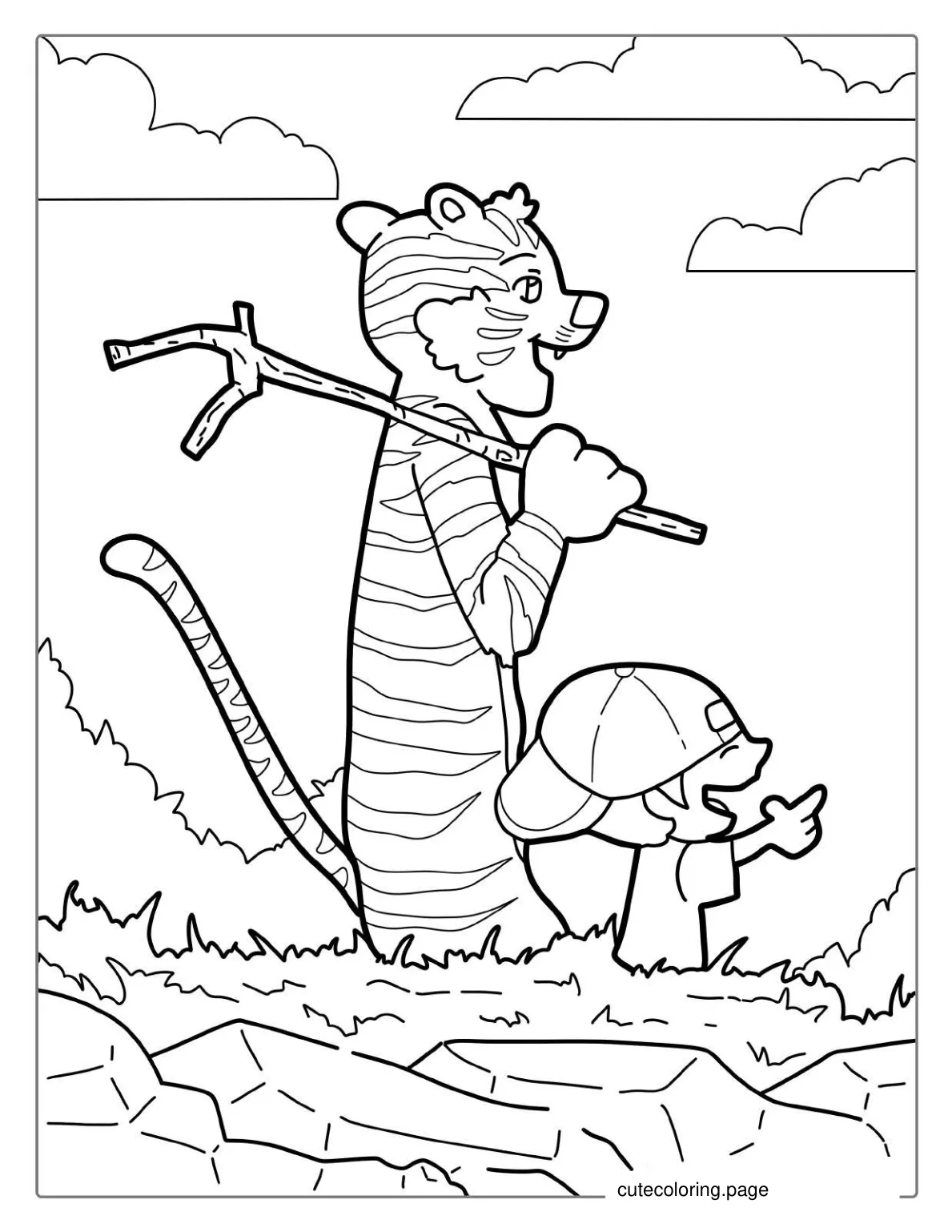 Tiger From Calvin And Hobbes Coloring coloring page