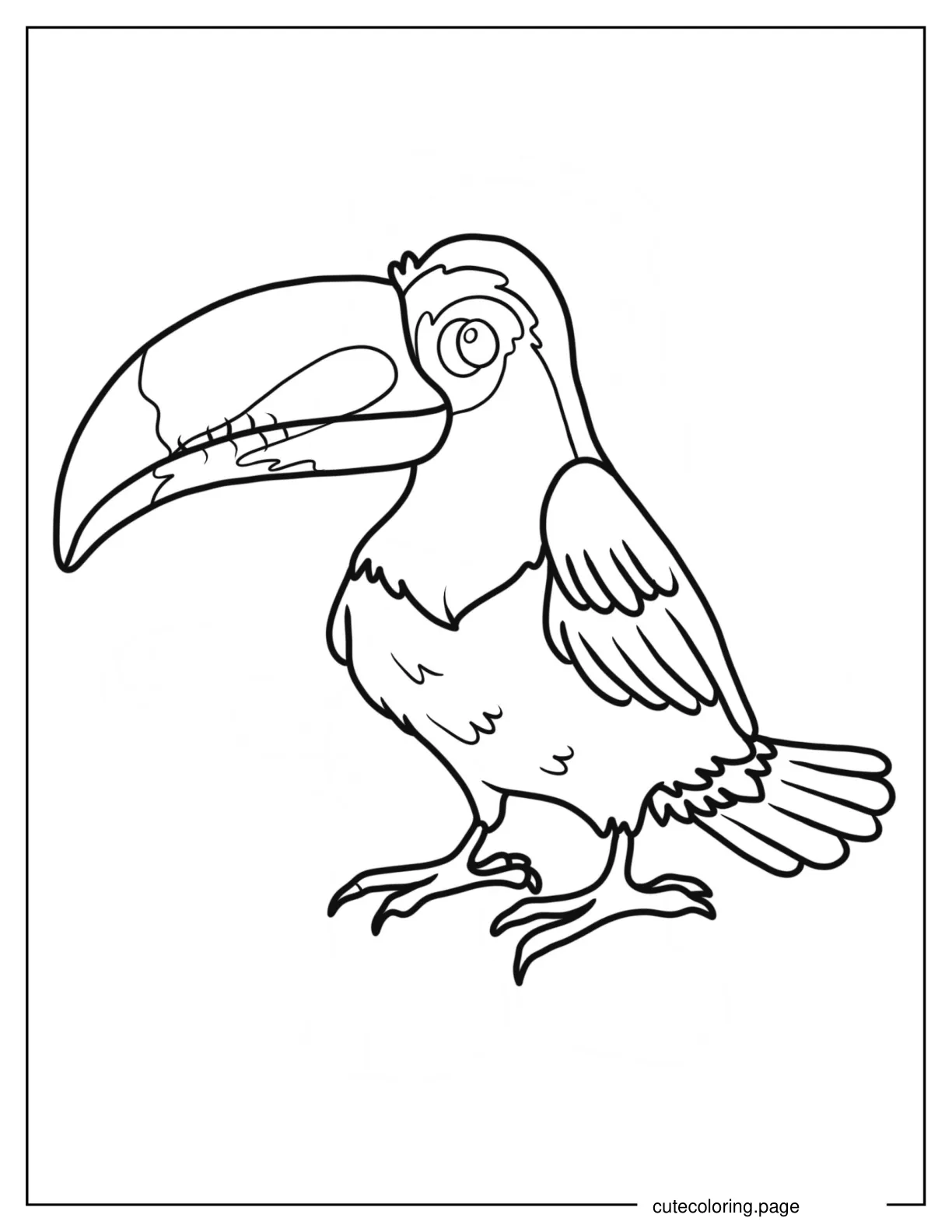 Detailed Adult Toucan 1 coloring page