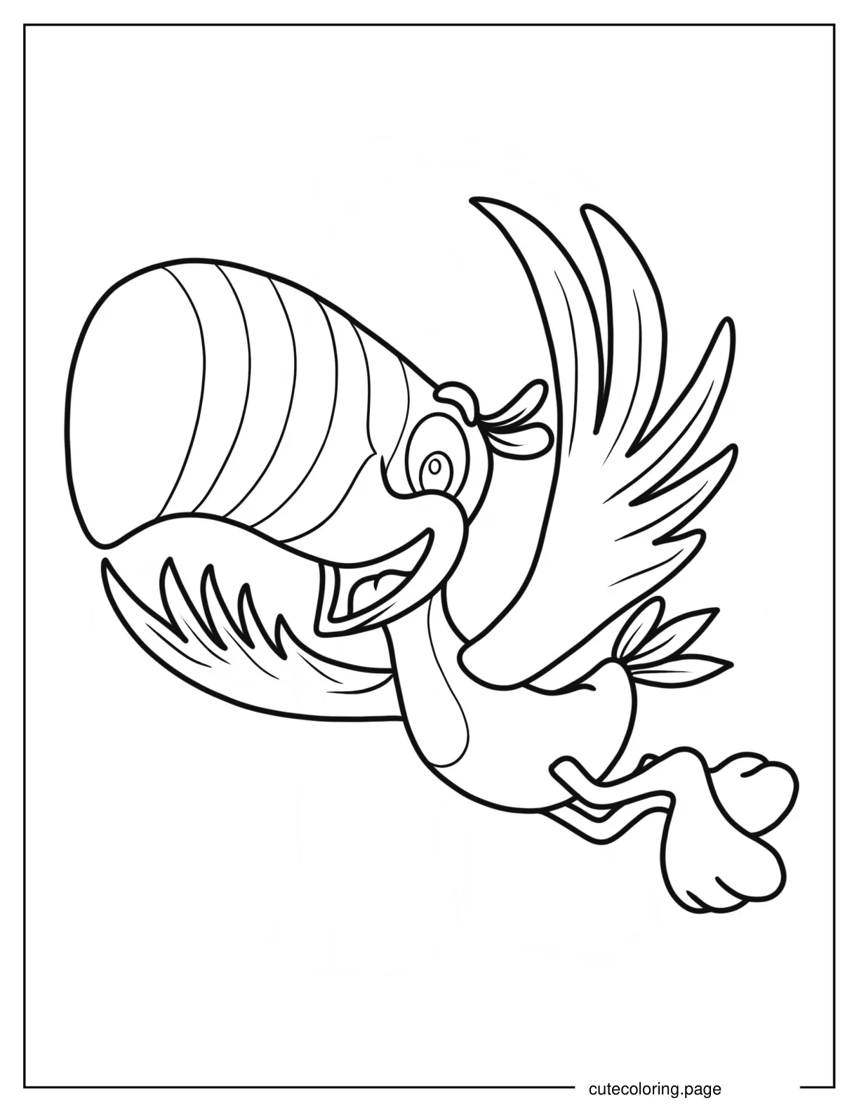 Toucan Sam Flapping Wings Coloring Page 1 coloring page