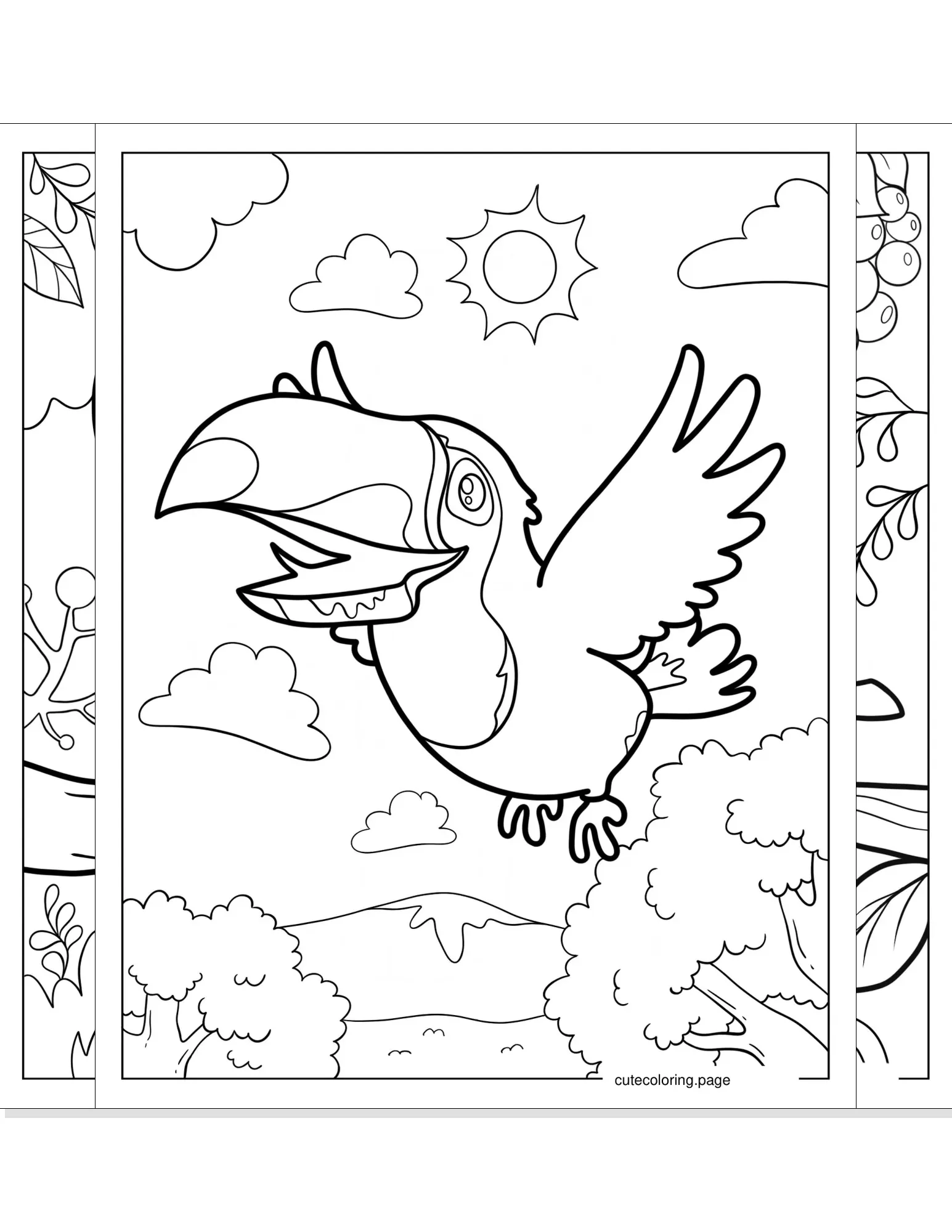 toucan coloring pages coloring page